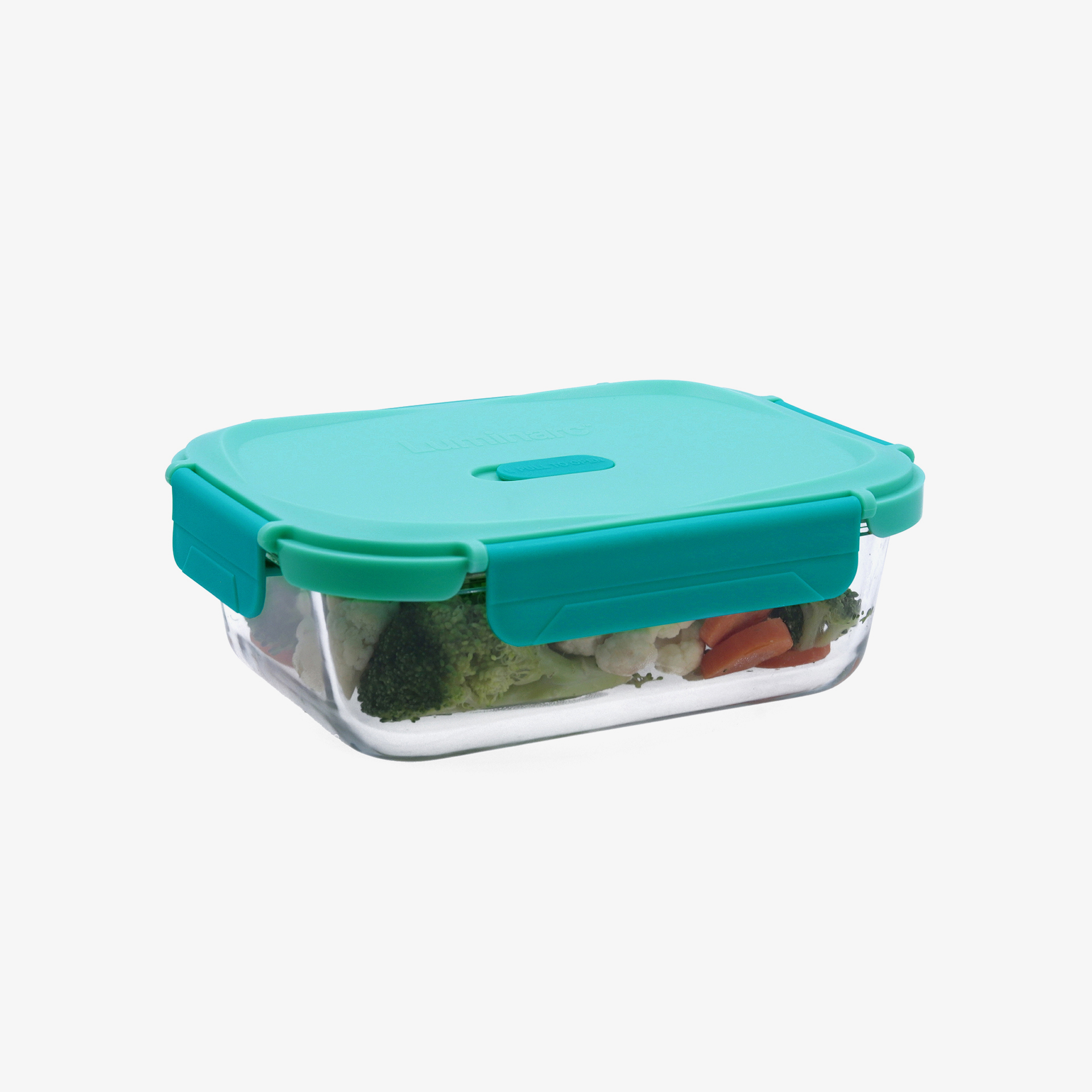 Recipiente herm&eacute;tico rectangular verde de vidrio Move box 1L