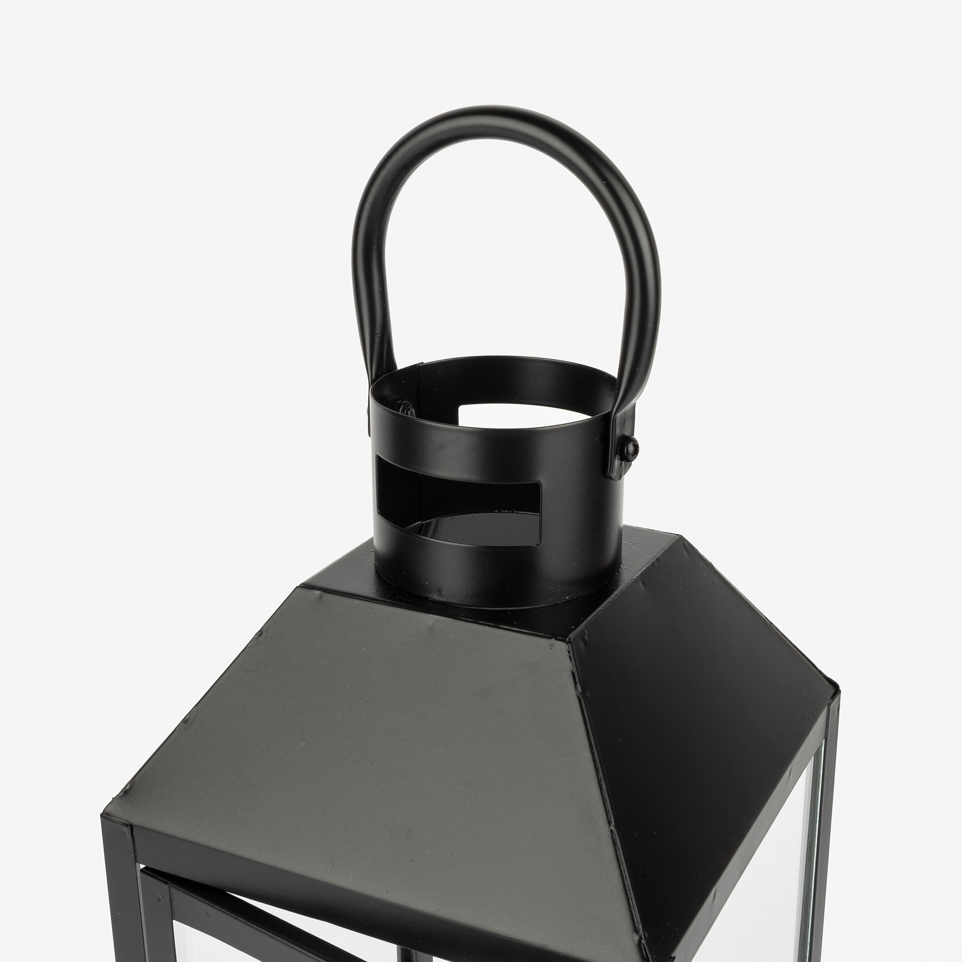 Farol de metal negro Fenjer Ø15x39cm