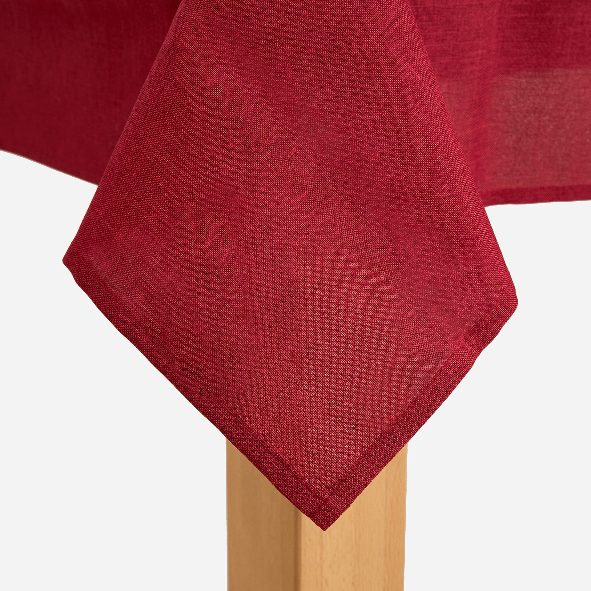 Mantel rojo bordado Pueblo 150x300cm