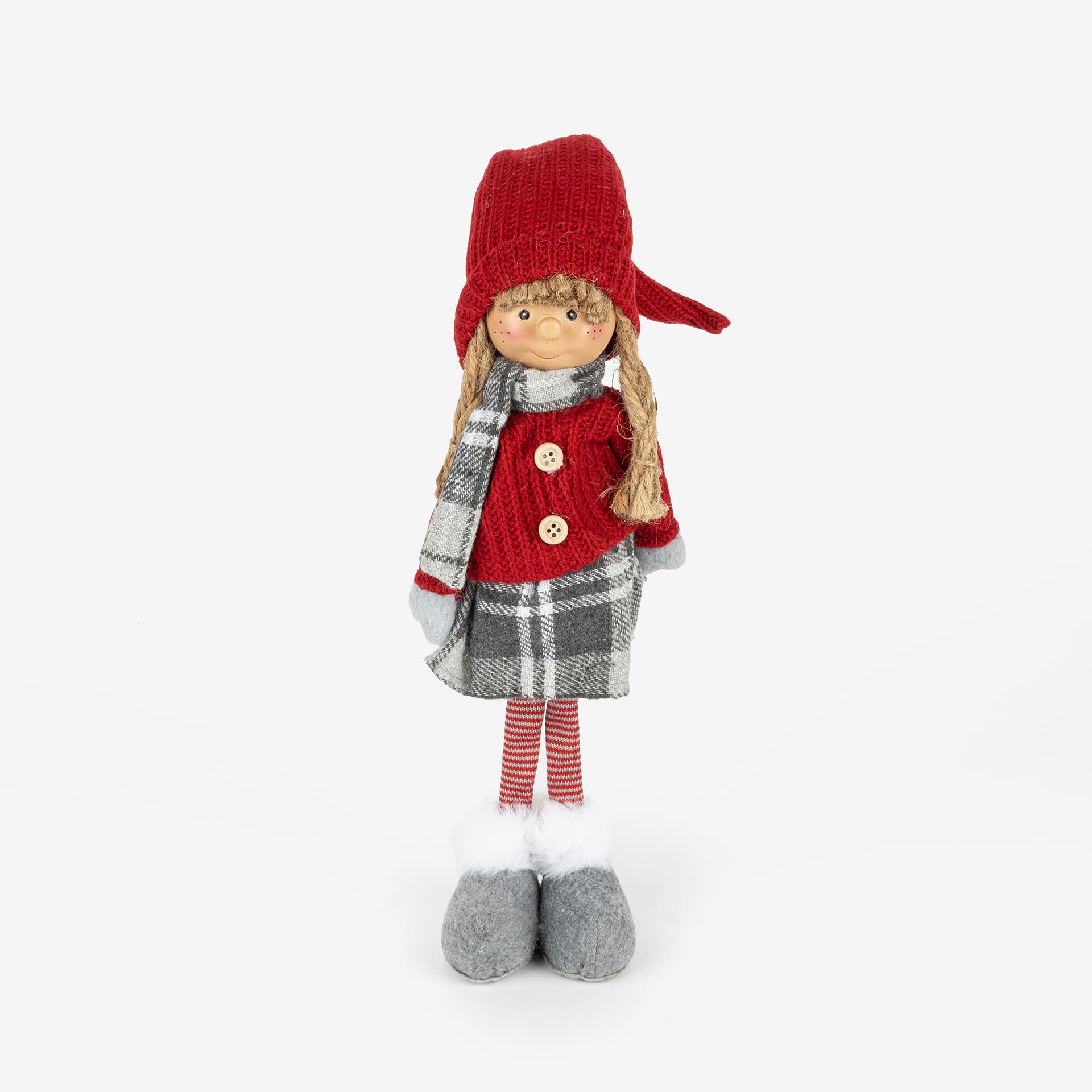 Figura decorativa Muñeco niña de pie 48cm