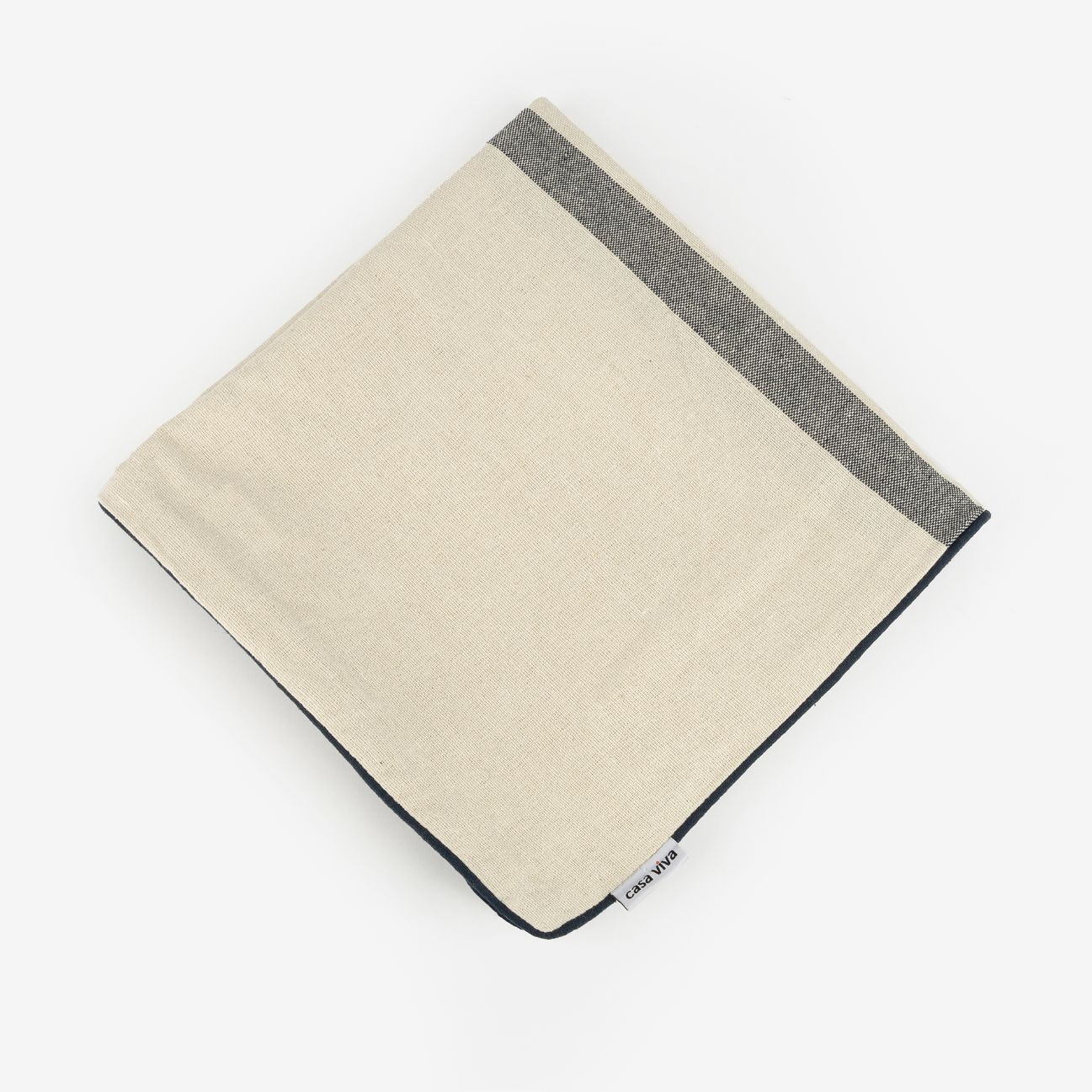 Funda de cojín de algodón con rayas azules Niza 60x60cm