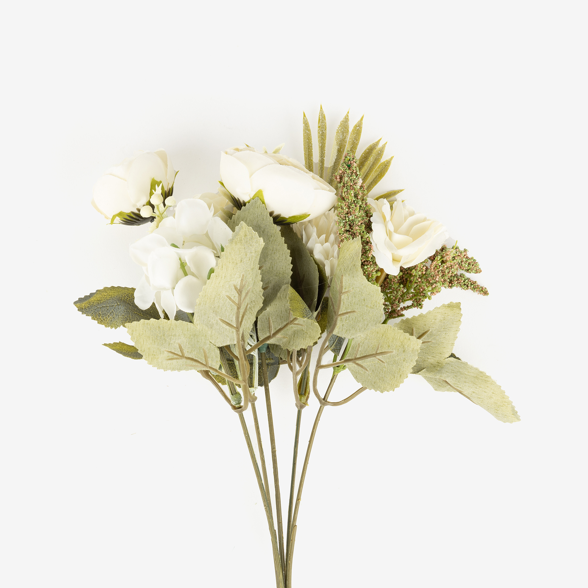 Ramo artificial rosas blancas 35cm