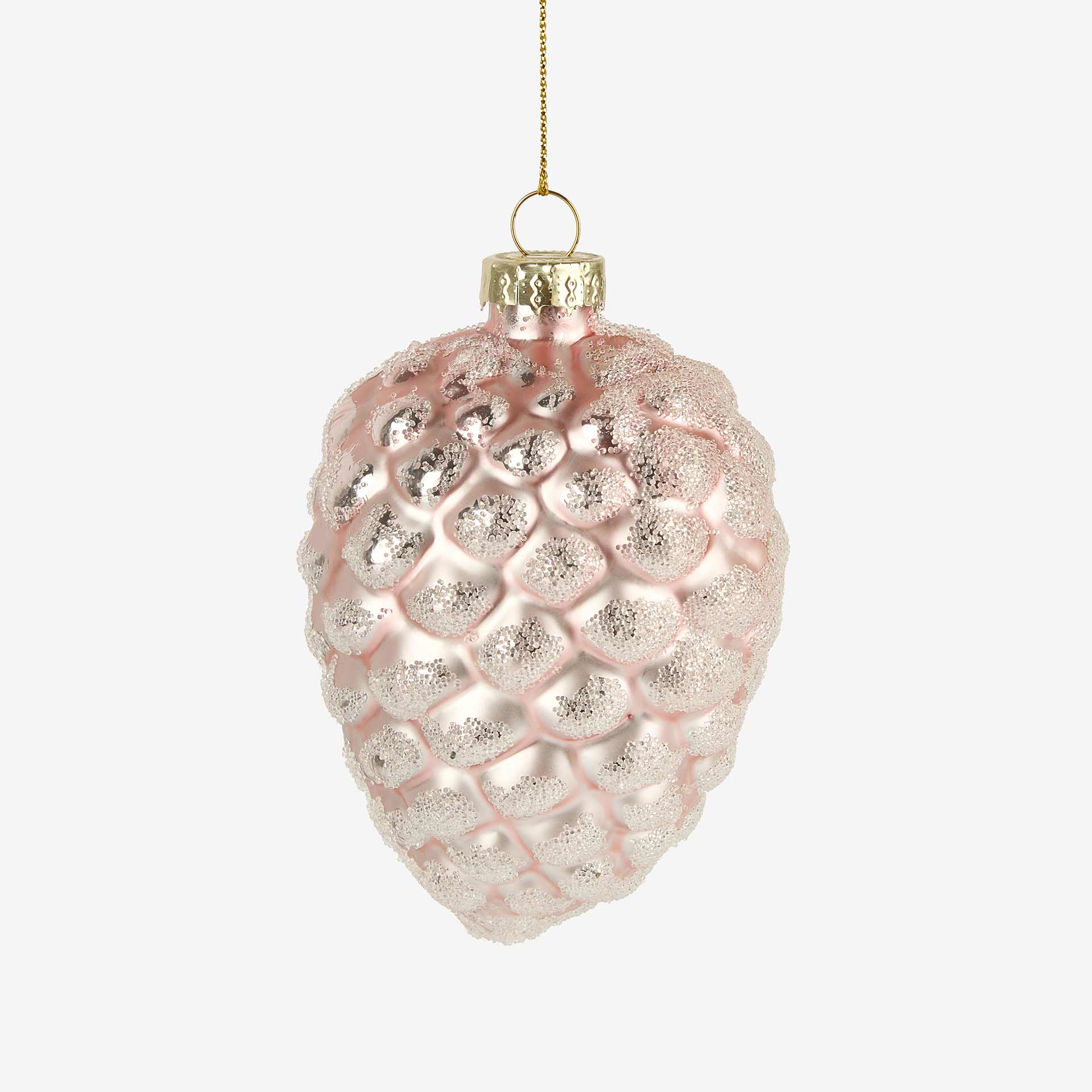 Set de 12 piñas con purpurina 10cm