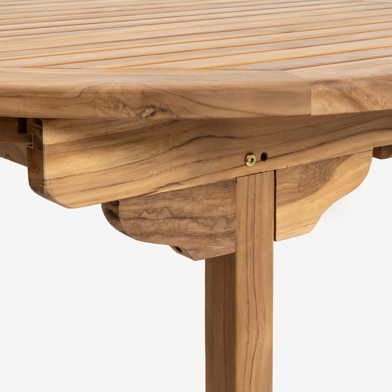 Mesa ovalada extensible de madera de teca 240/180x100x75cm