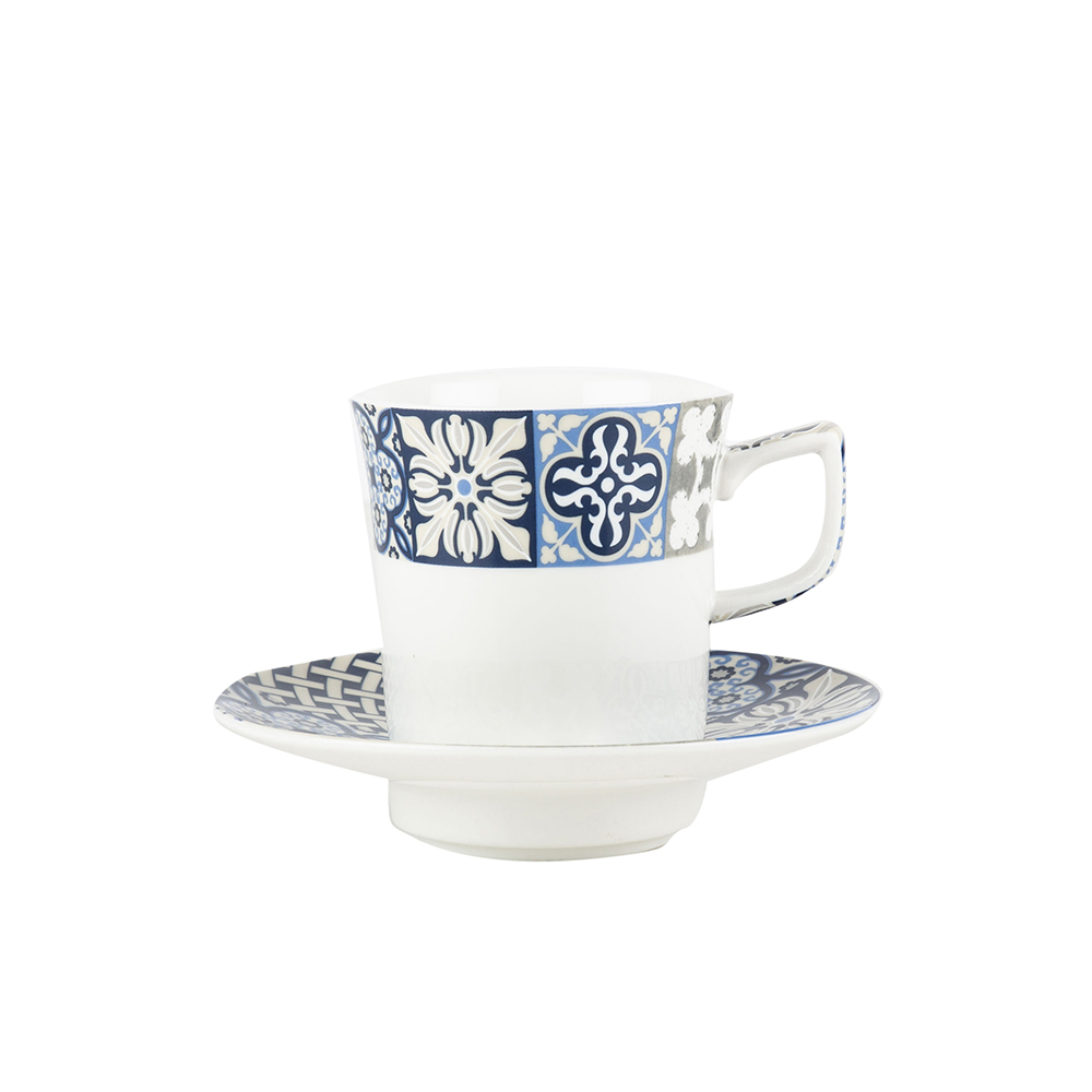 Taza de t&eacute; con plato Mosaic 20cl