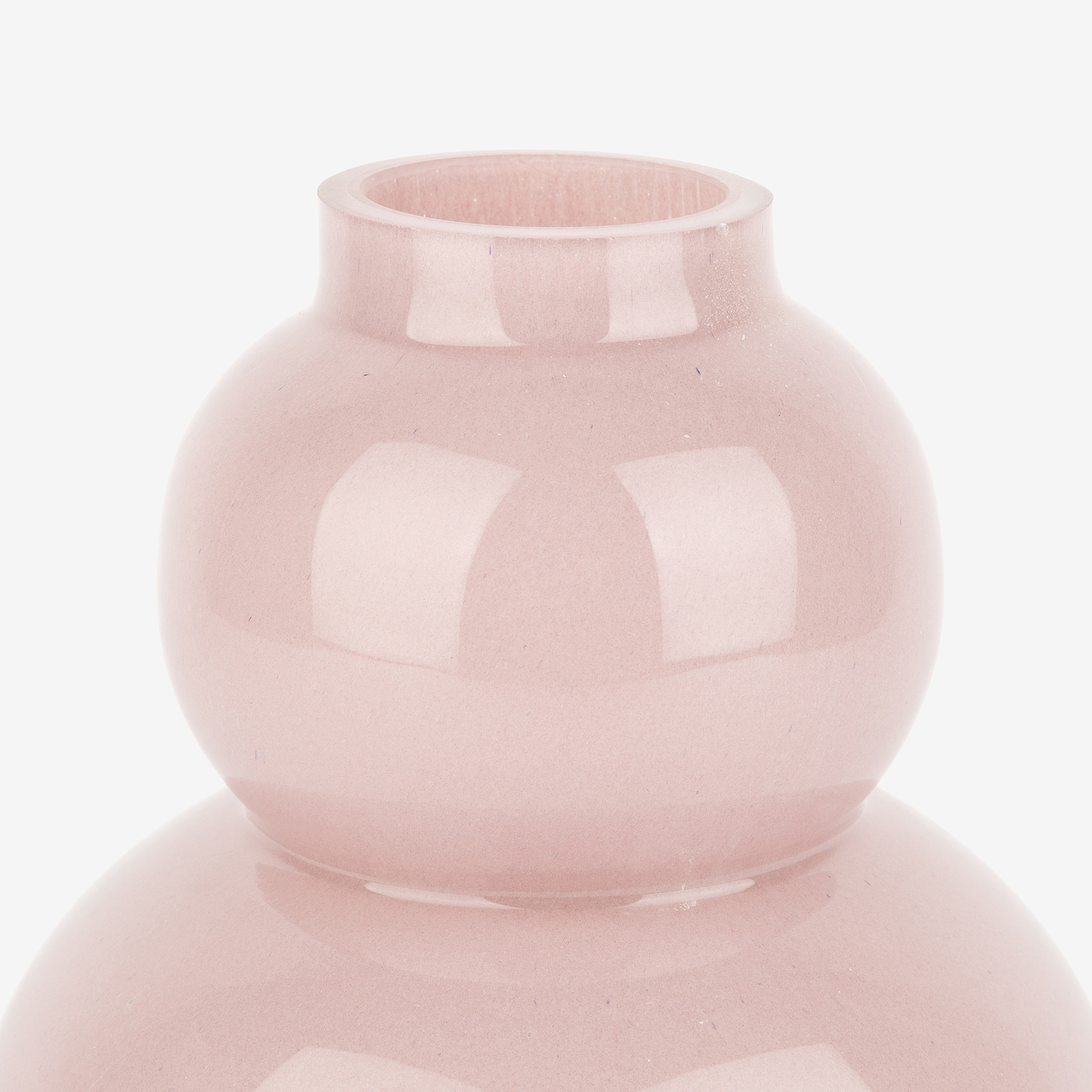 Jarr&oacute;n de cristal rosa palo Lia &Oslash;14x18cm