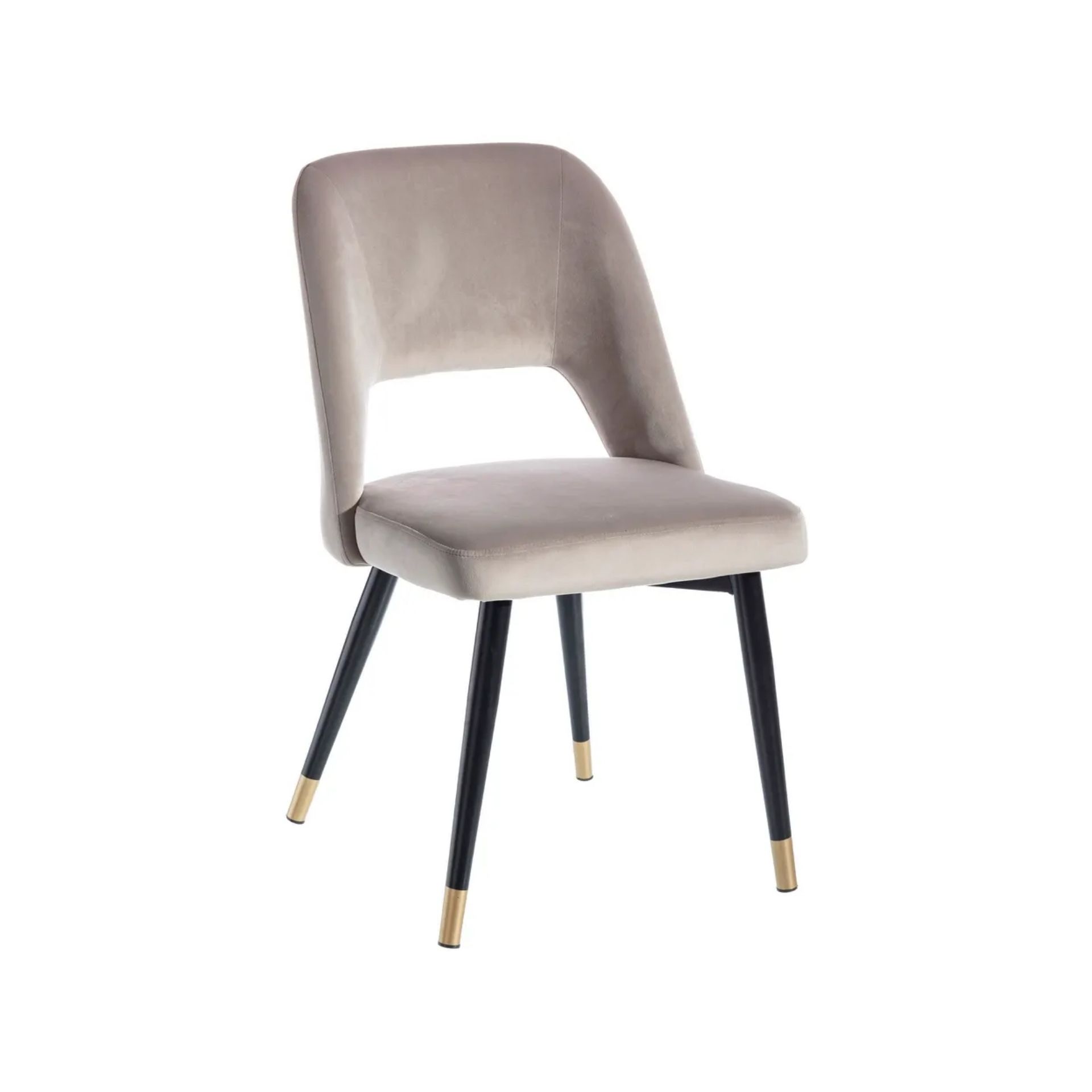 Set de 2 sillas de comedor velvet gris Mayah 56x49x83cm