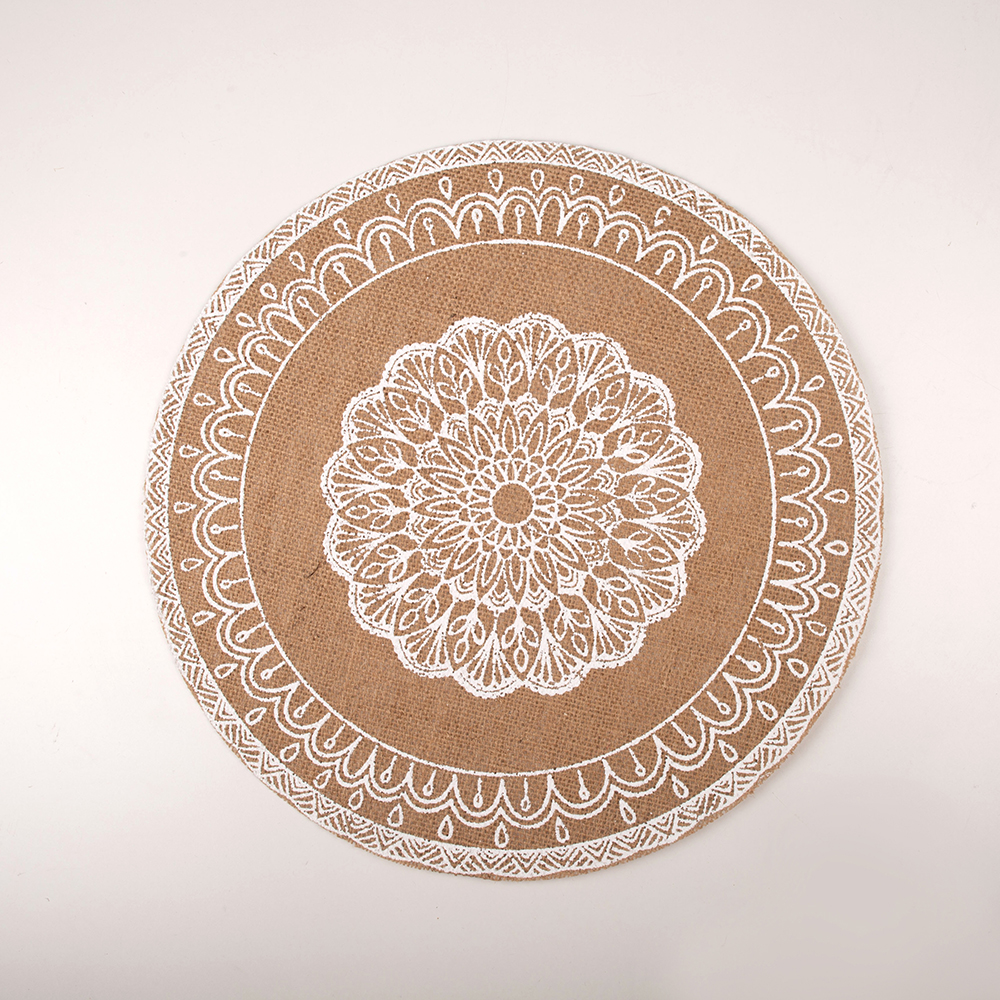 Mantel individual de yute Crochet &Oslash;38cm