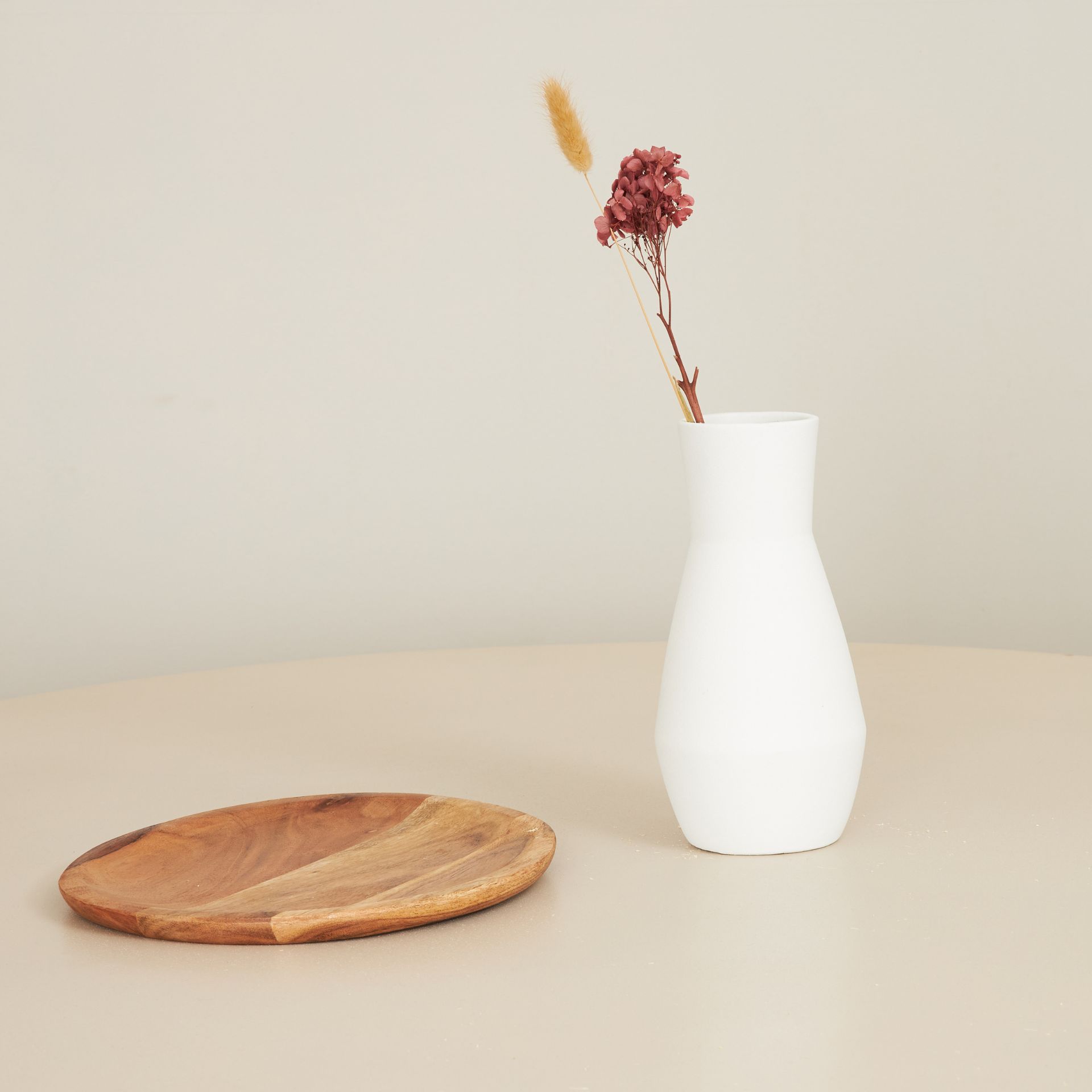 Centro de mesa de madera de acacia Simal 27x40cm