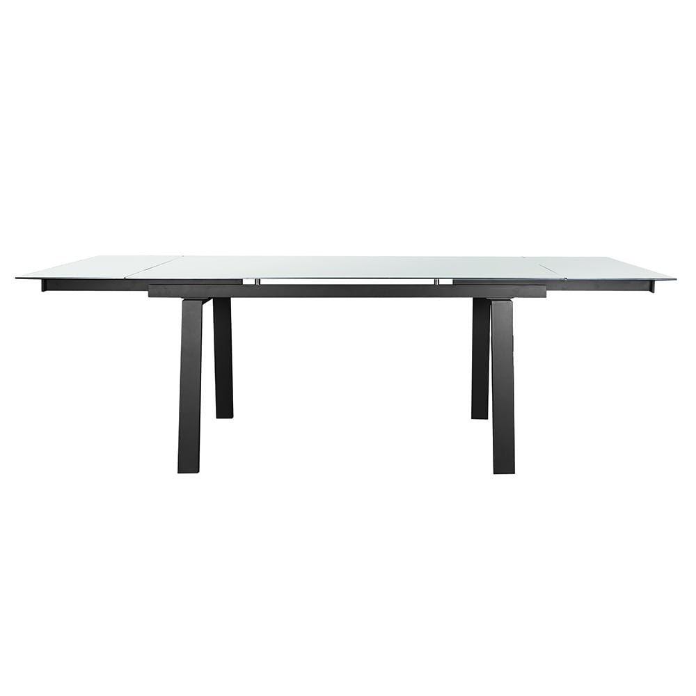 Mesa de comedor de cristal extensible Dallas 160/240x90x75cm