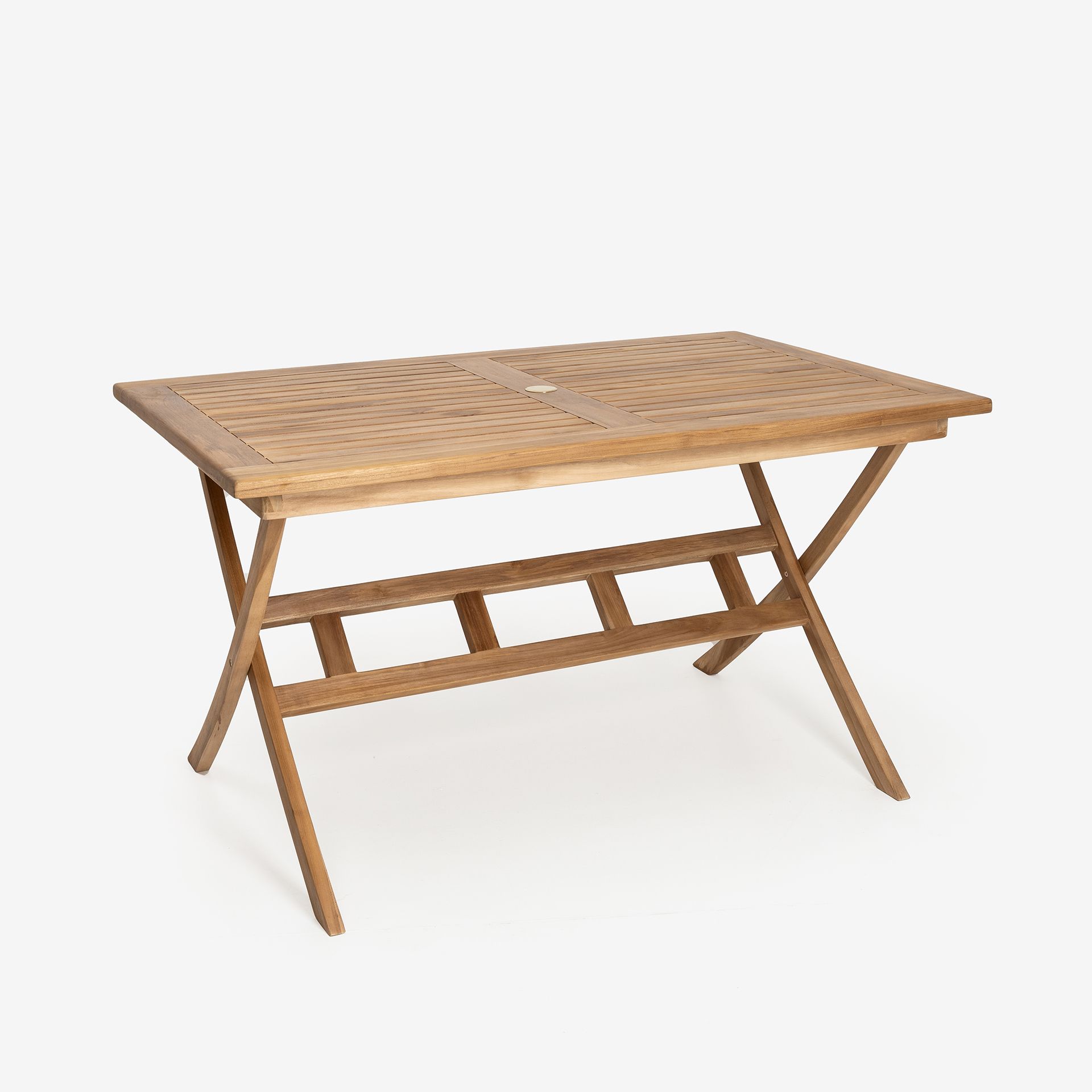 Mesa rectangular de madera de teca 135x85x75cm