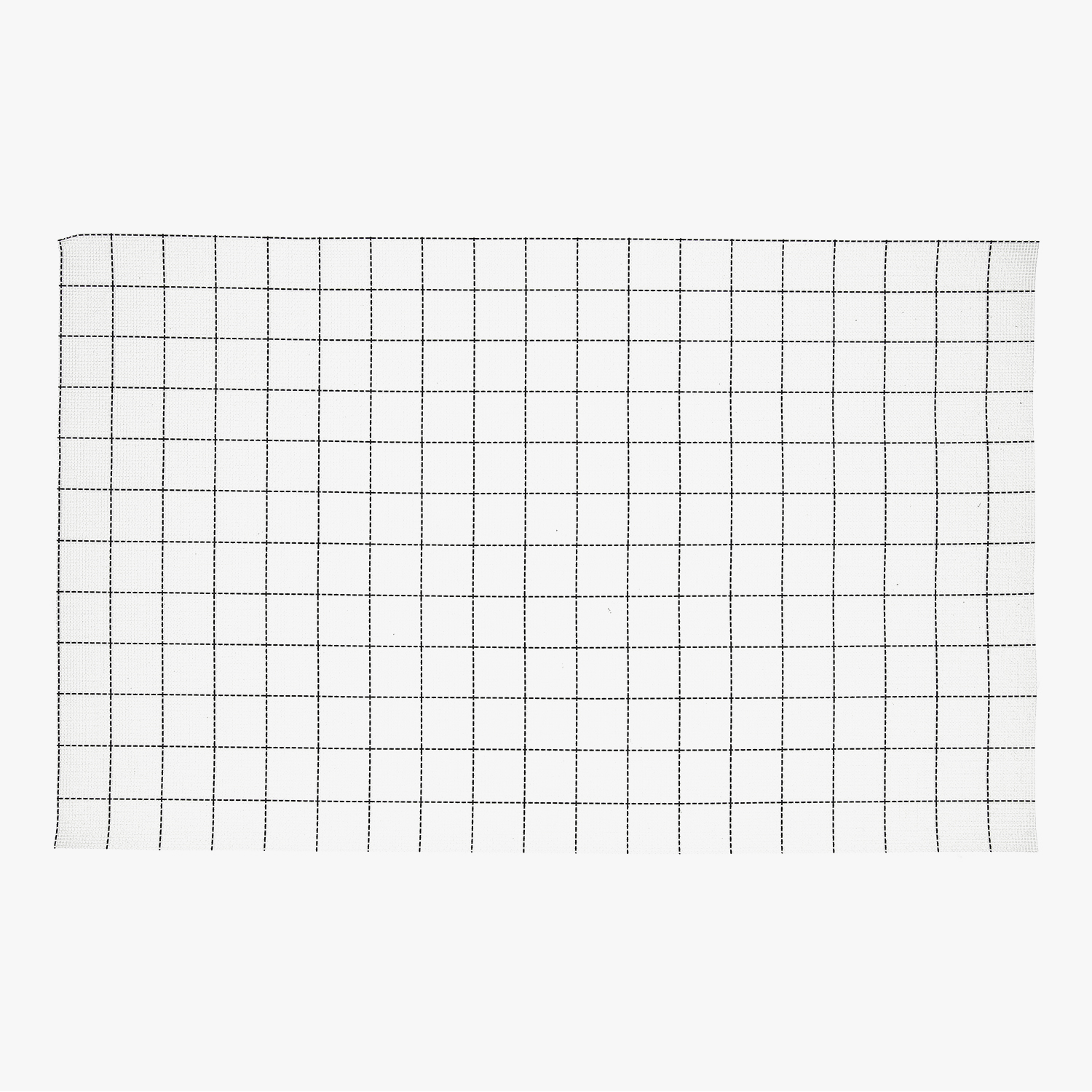 Mantel individual blanco de cuadros 47,5x30cm