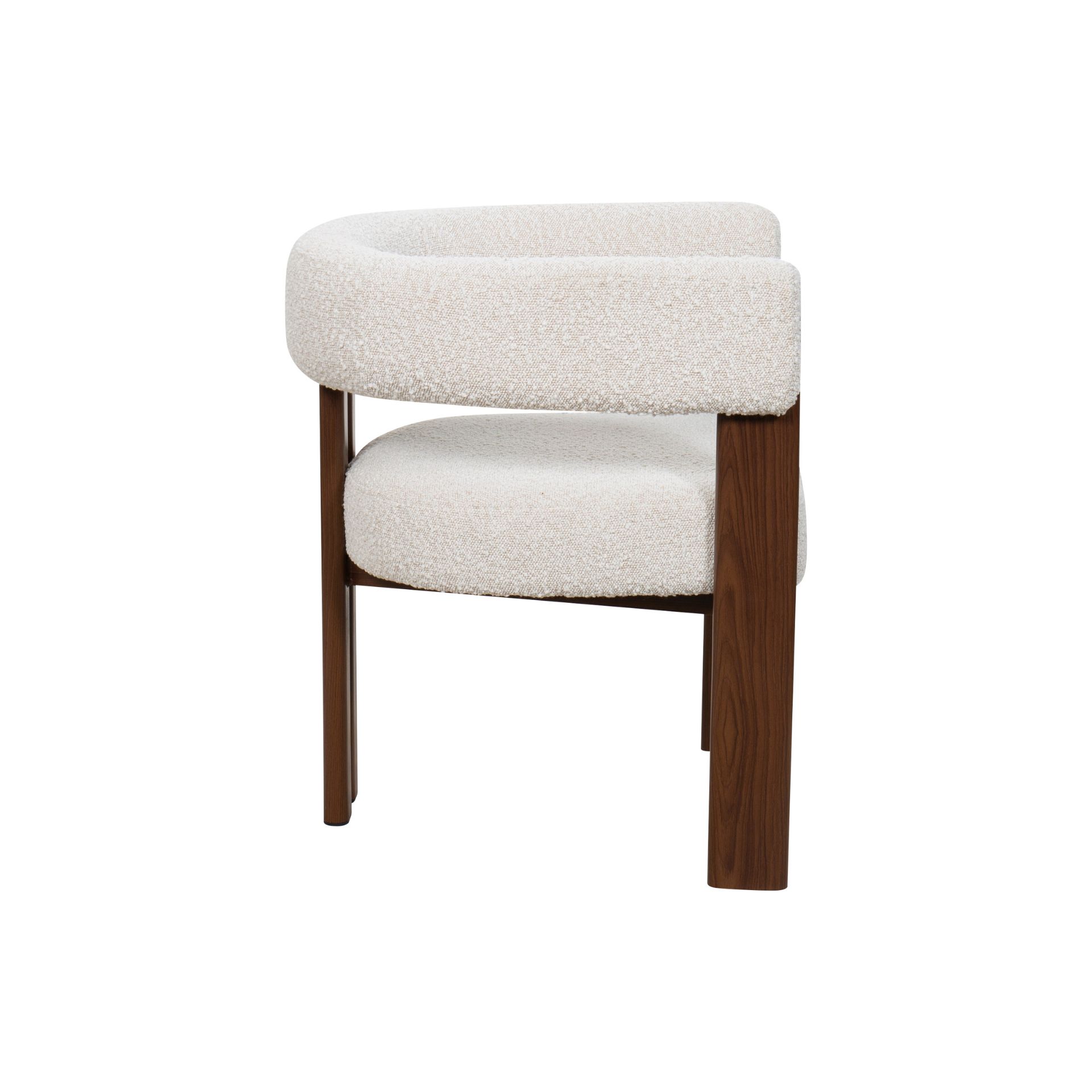 Silla de comedor efecto madera crema Velia 60x70x97cm Clau&Chloe