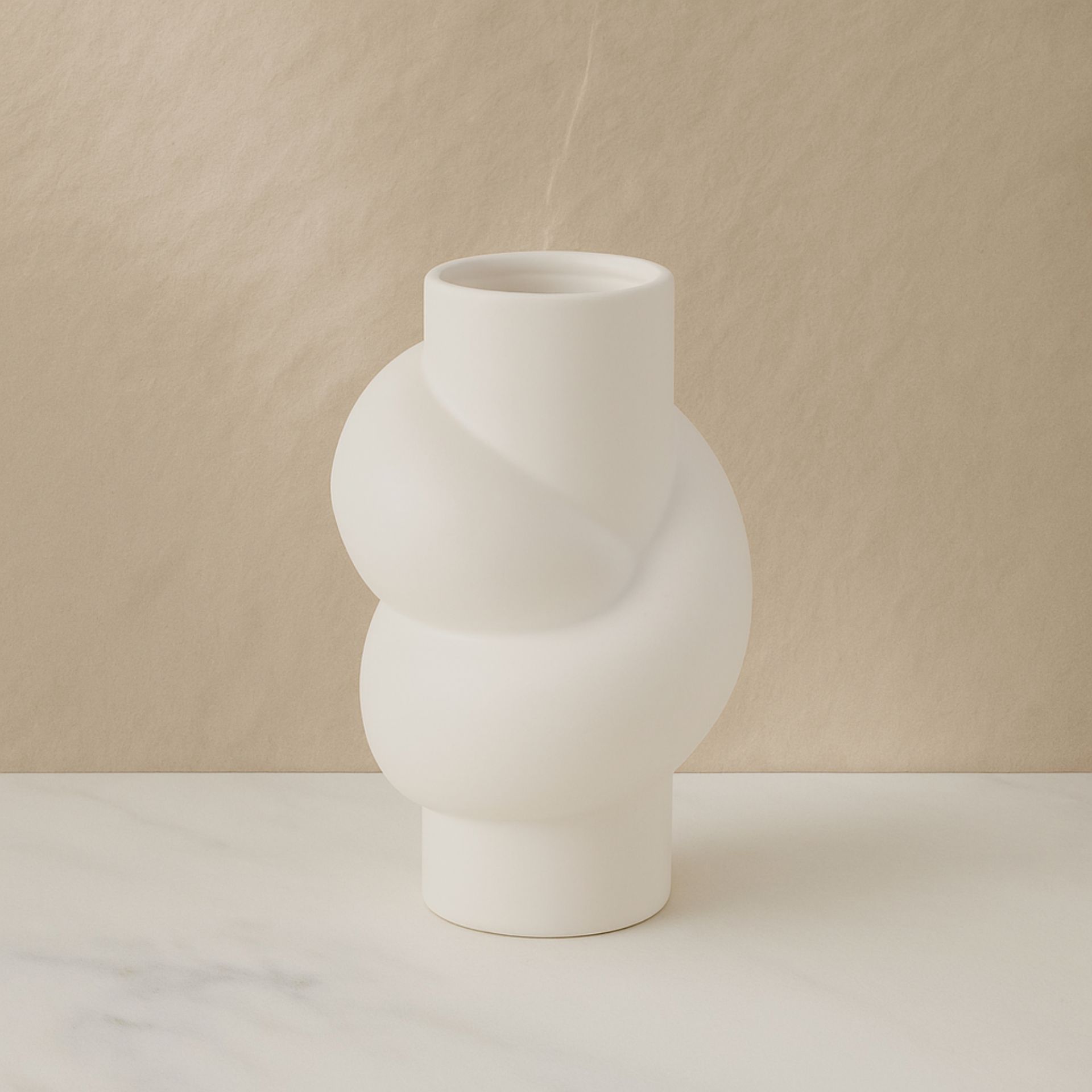 Jarr&oacute;n de cer&aacute;mica blanco Naia 20cm