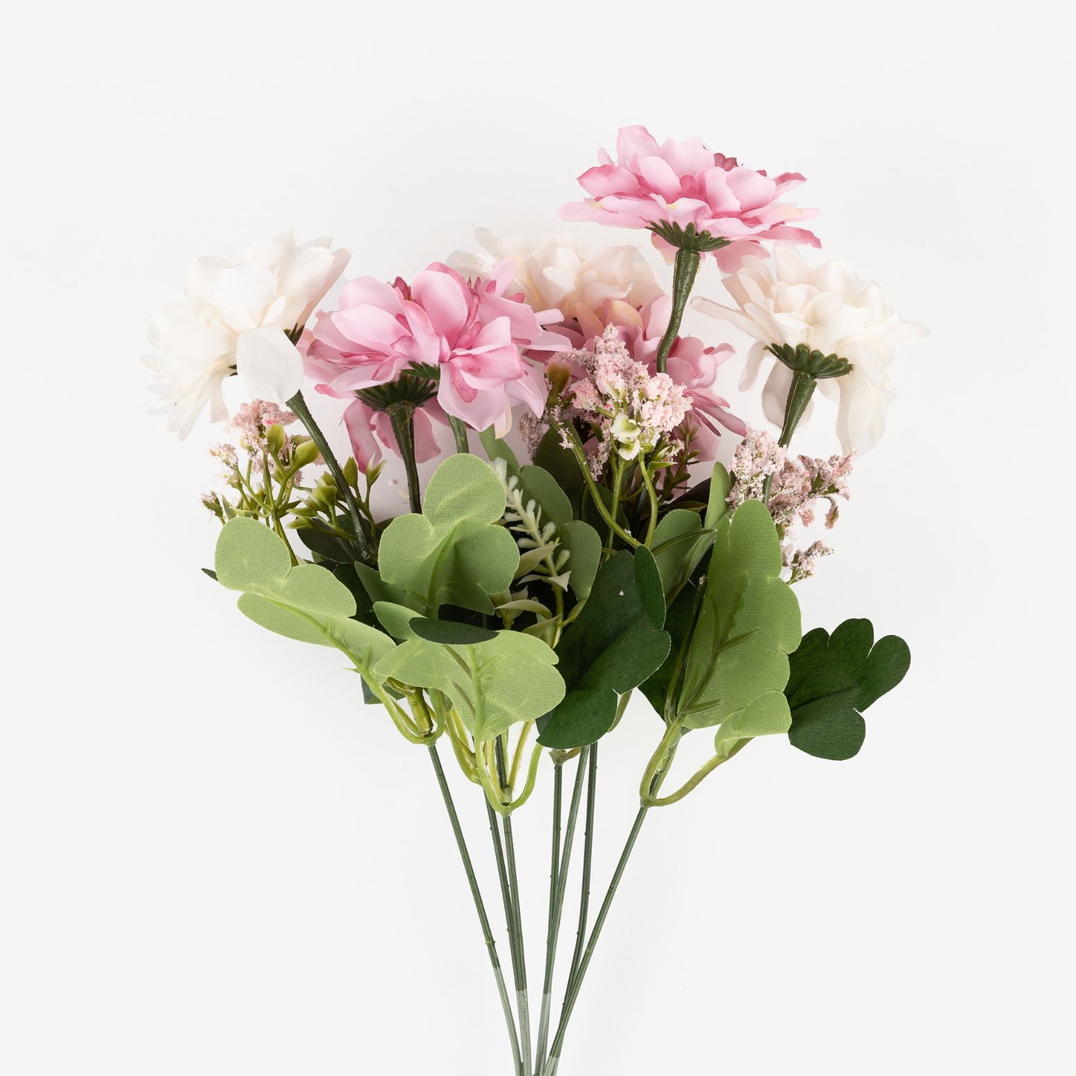 Ramo artificial de dalias rosas 36cm