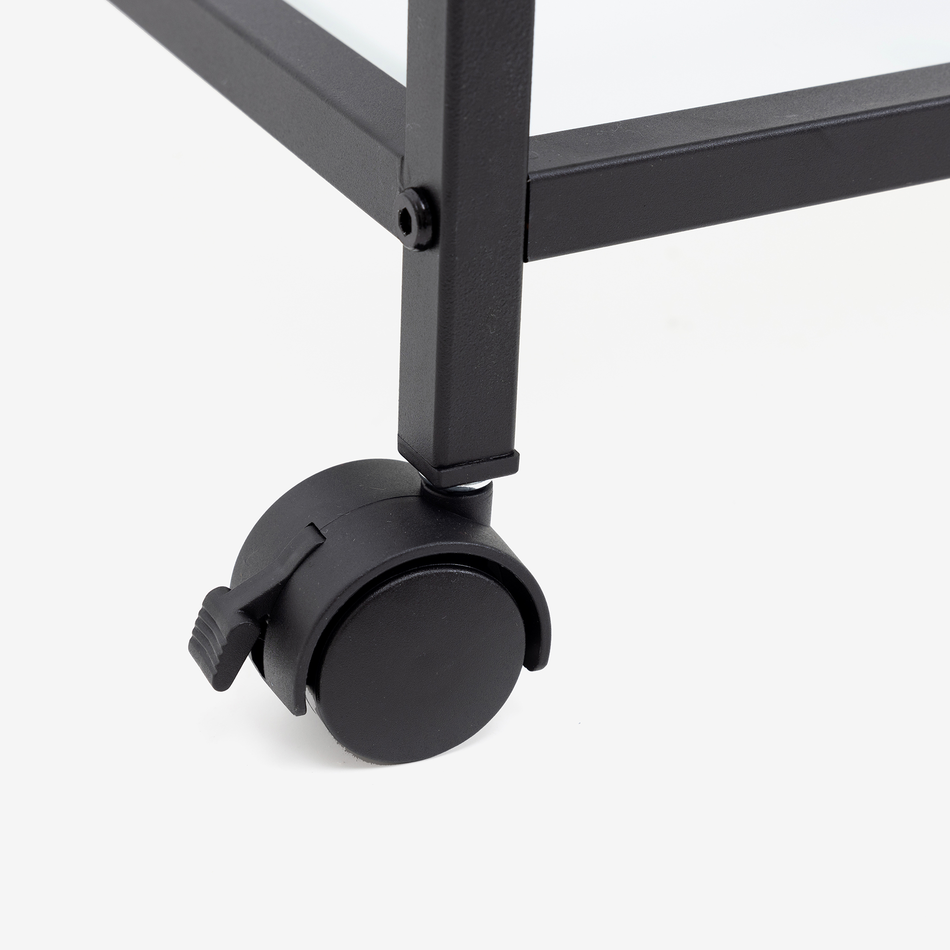 Camarera de metal y cristal negro 38x70x86cm