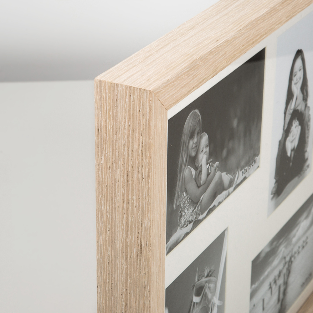 Marco para 6 fotos de madera 10x15