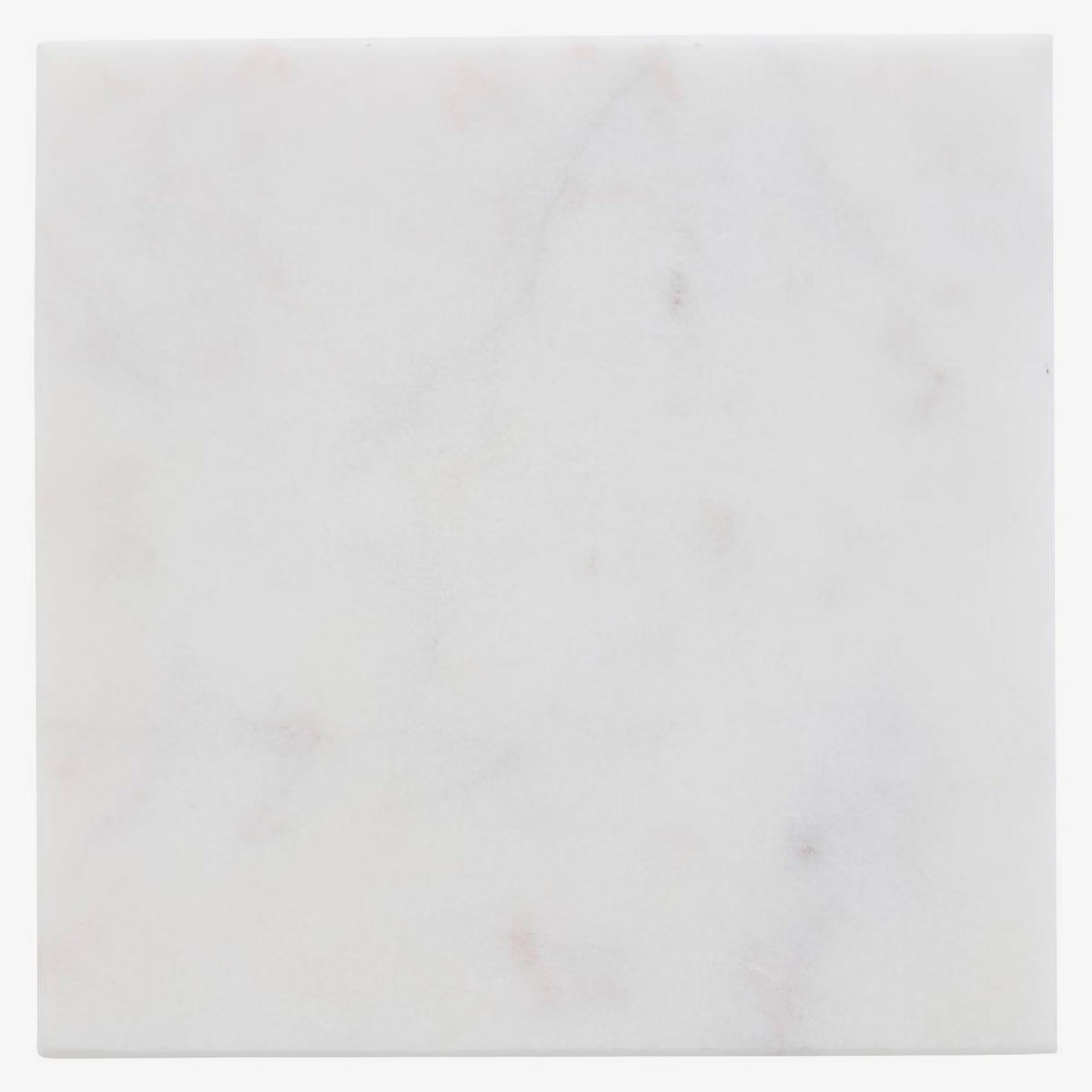 Set de posavasos StoneBase de m&aacute;rmol blanco 10cm