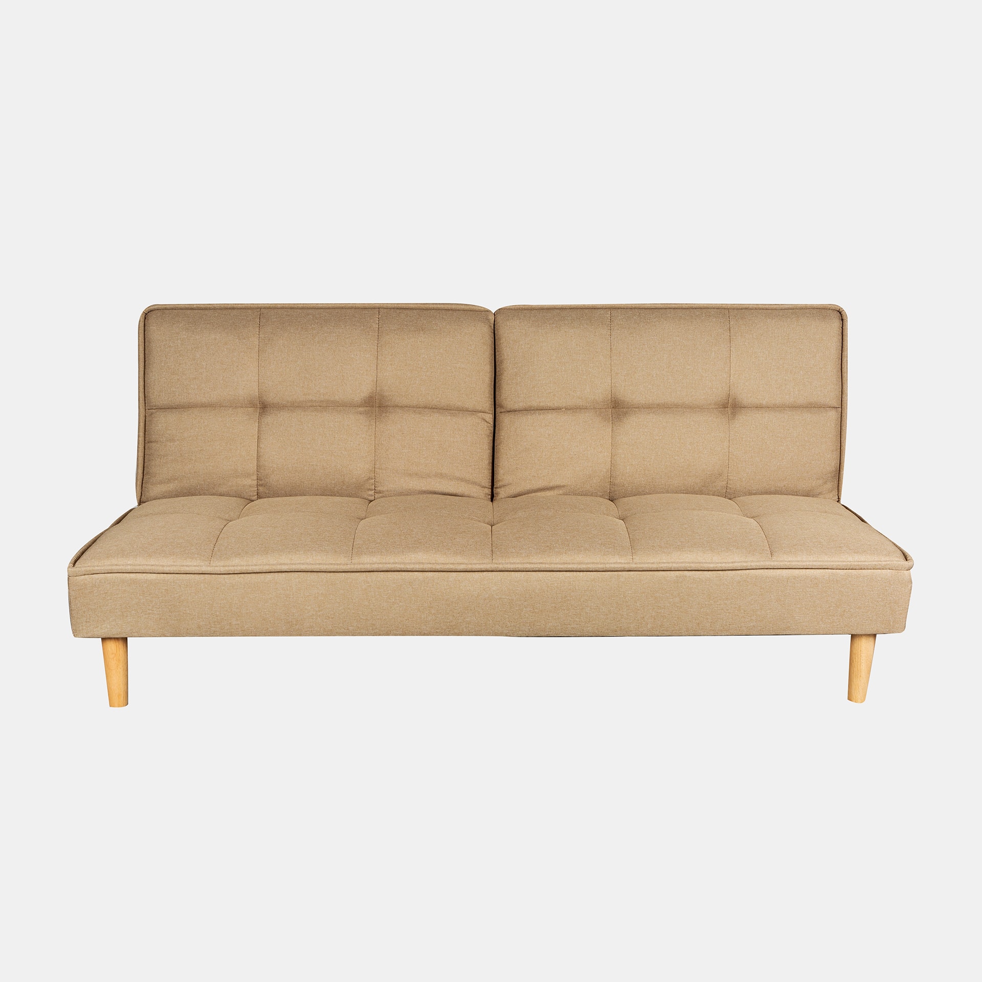 Sof&aacute; cama de lino caqui 178x81/105x80cm