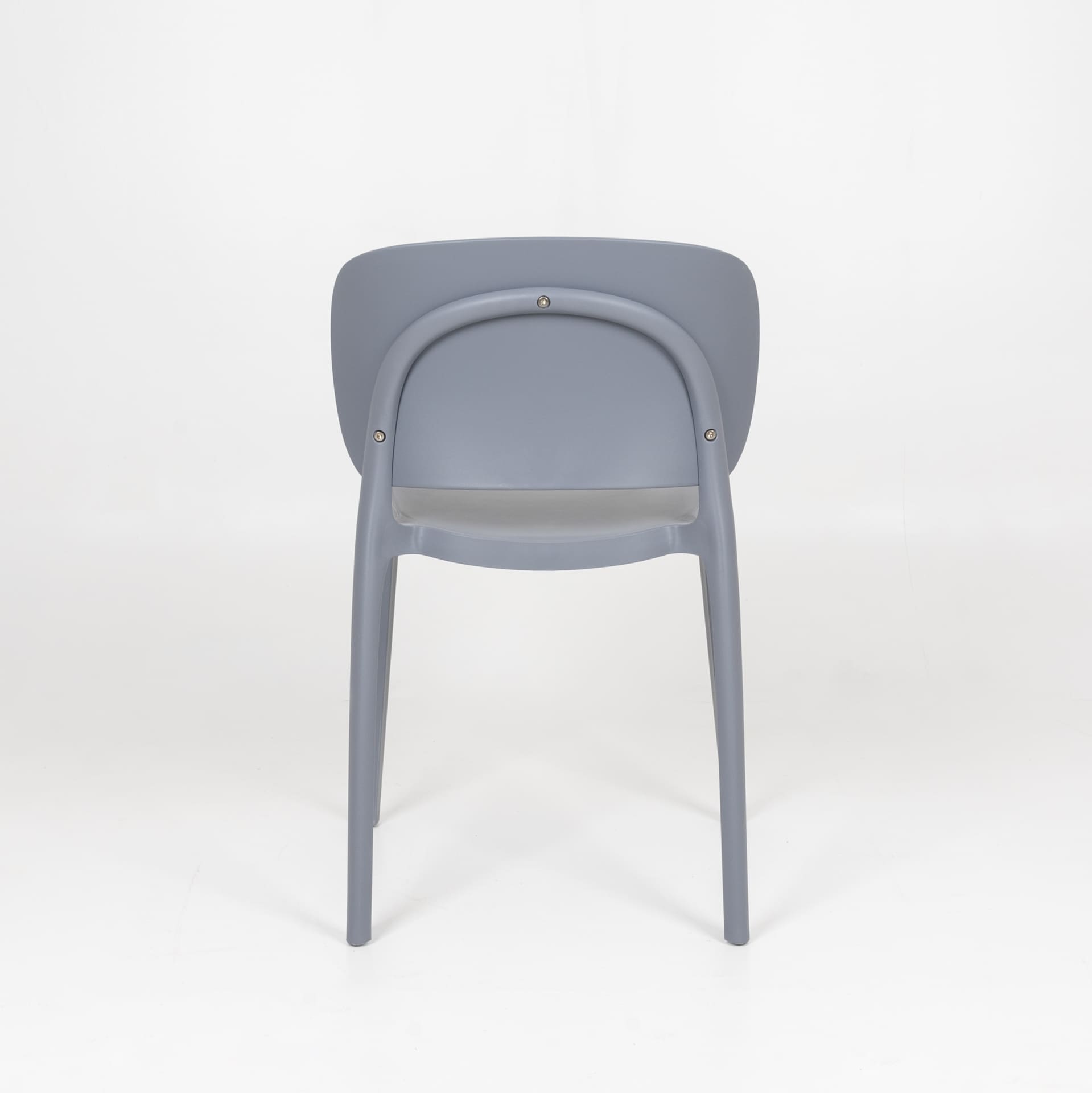 Silla de comedor apilable gris Daniela 50x49cm