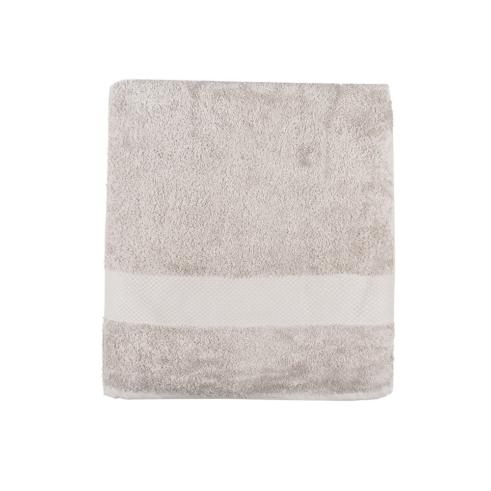 Toalla de ducha de algodón beige Vic 70x140cm - 500 gr/m²