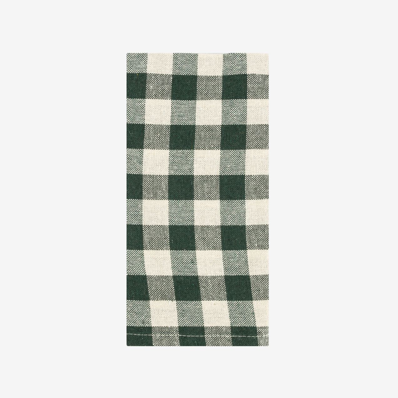 Set de 2 servilletas de algodón verde Vichy43x43cm