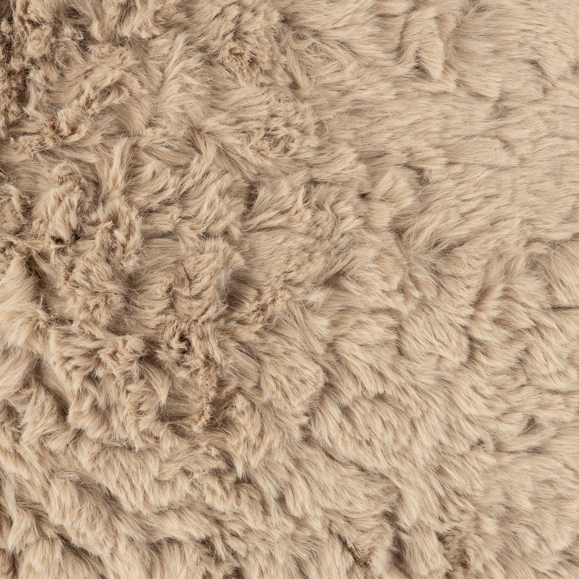 Funda de cojín de pelo beige 45x45cm