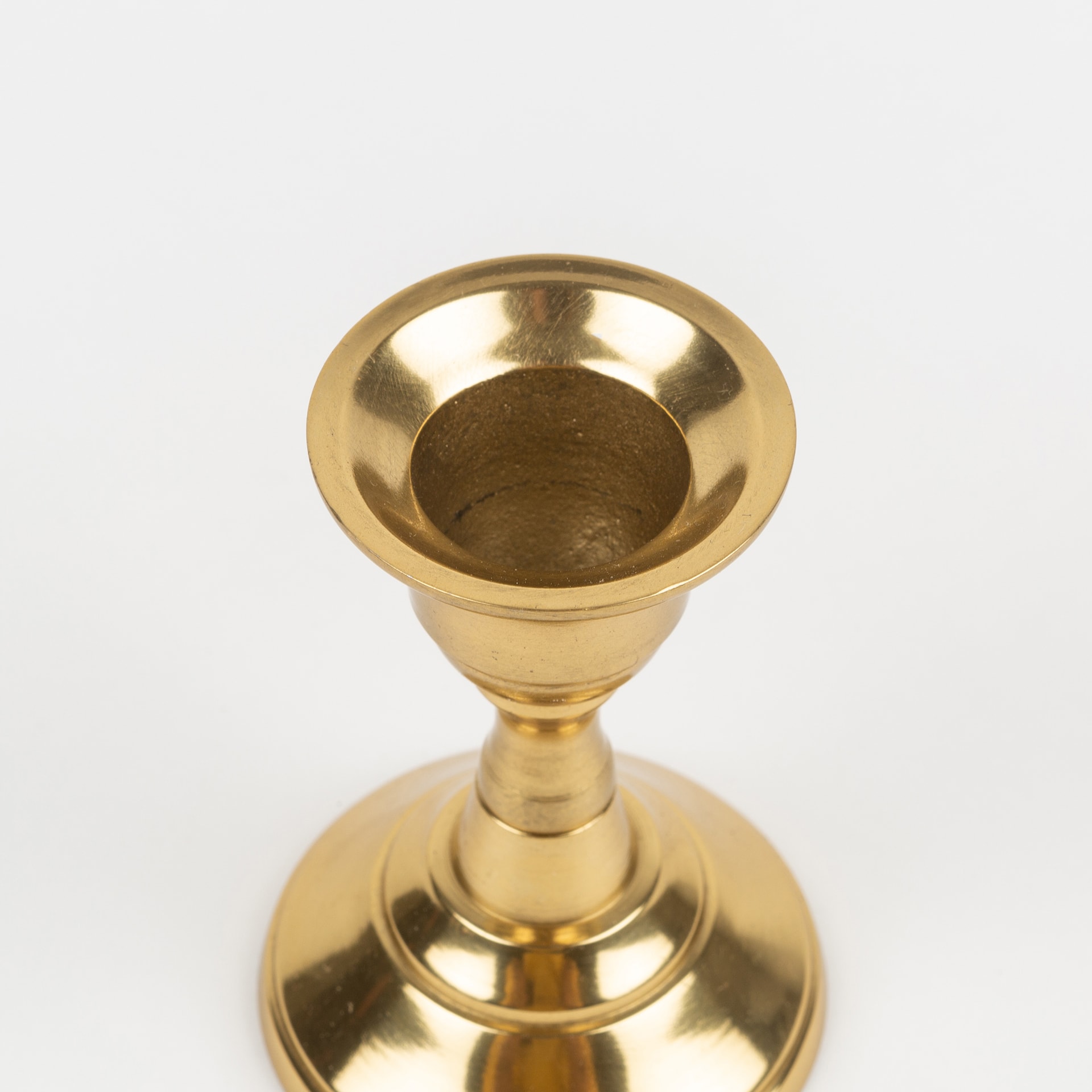 Portavelas de aluminio dorado Bris Ø5x8cm