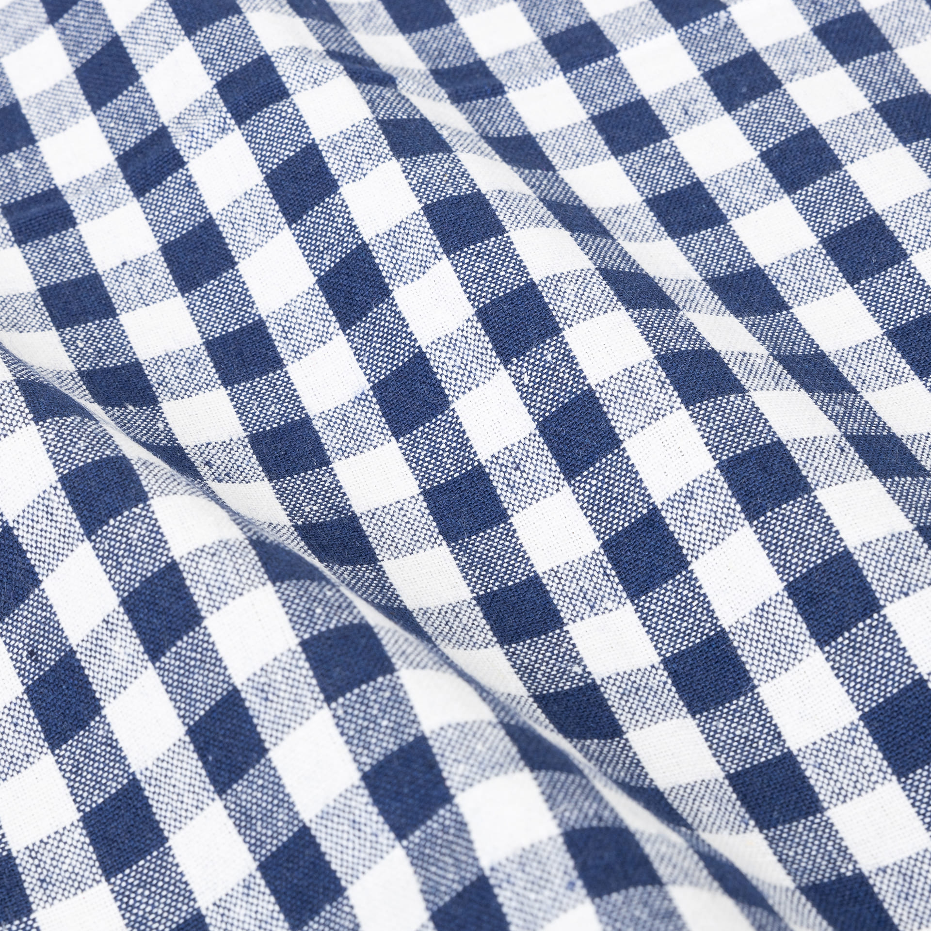 Mantel azul de algod&oacute;n Vichy 150x150cm