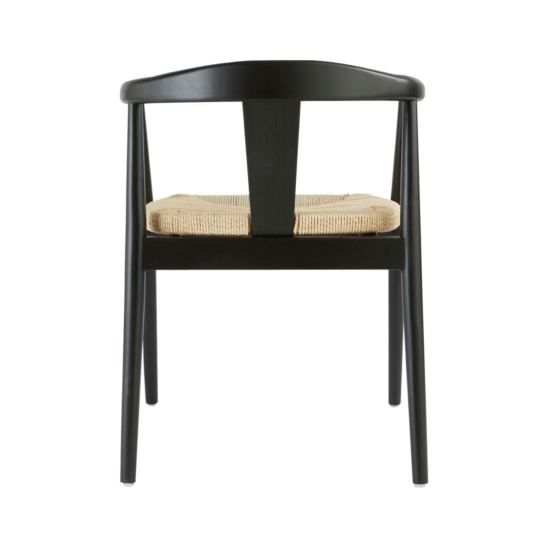 Silla de comedor de madera de haya negra Lilia 56x56x73cm