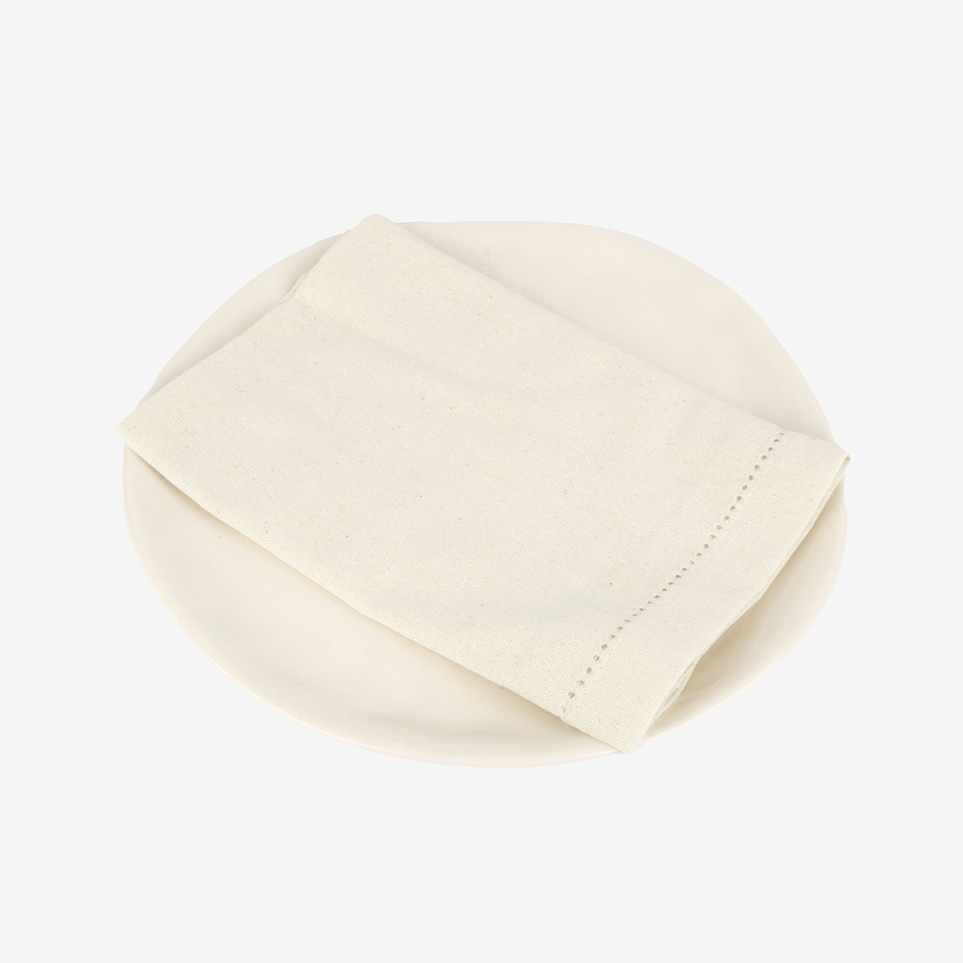 Set de 2 servilletas de algodón beige Vainica43x43cm