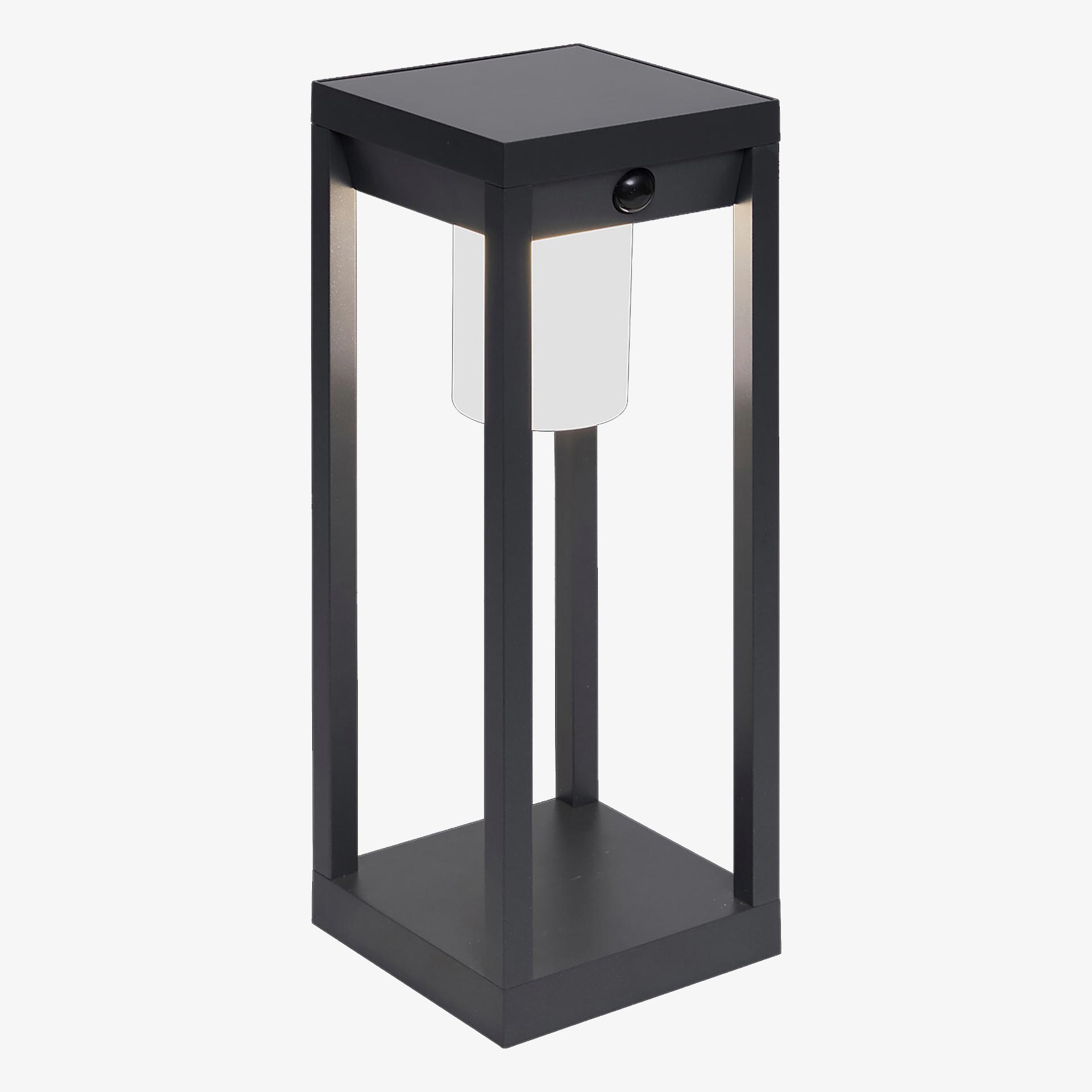 Farol solar para jard&iacute;n de aluminio grafito Pirox 40cm