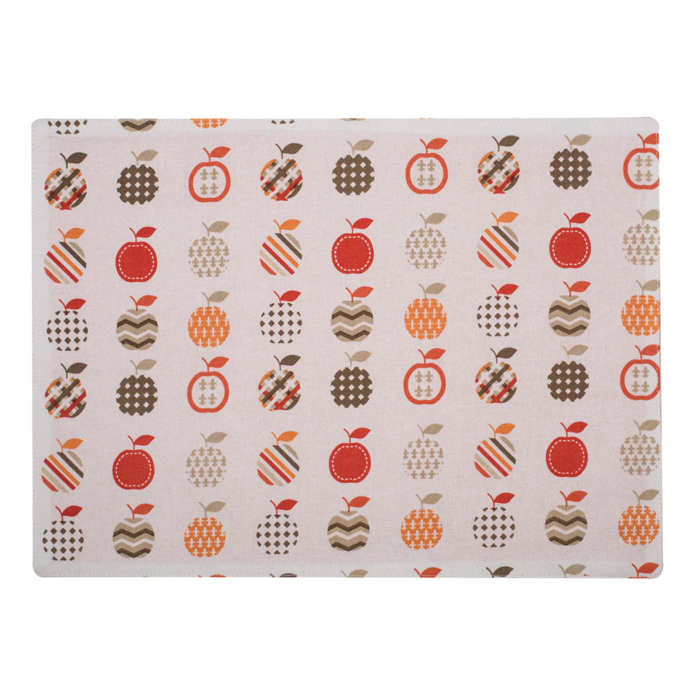 Mantel individual de algodón Geo Apple 33x45cm