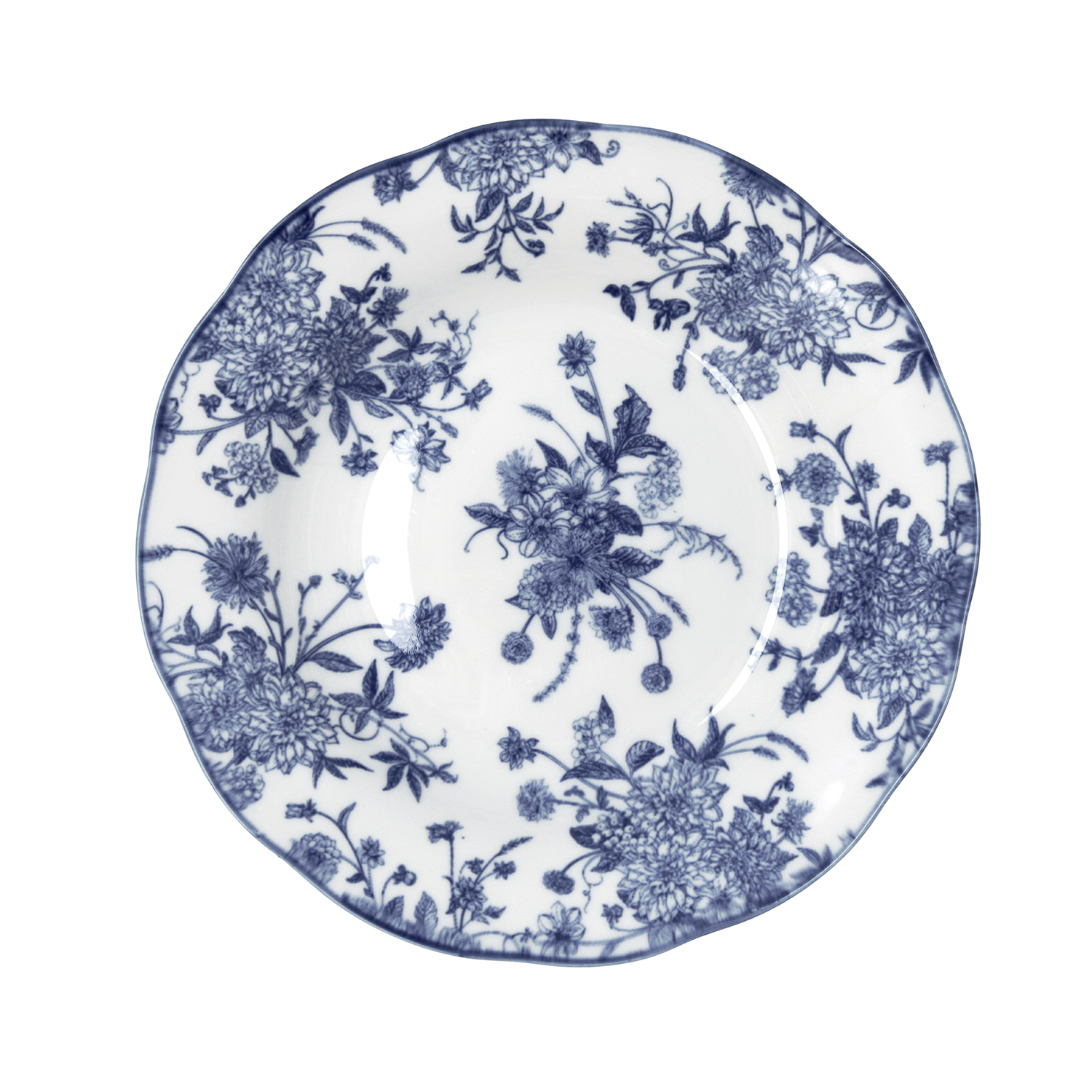 Plato hondo azul de porcelana Charlotte &Oslash;22cm