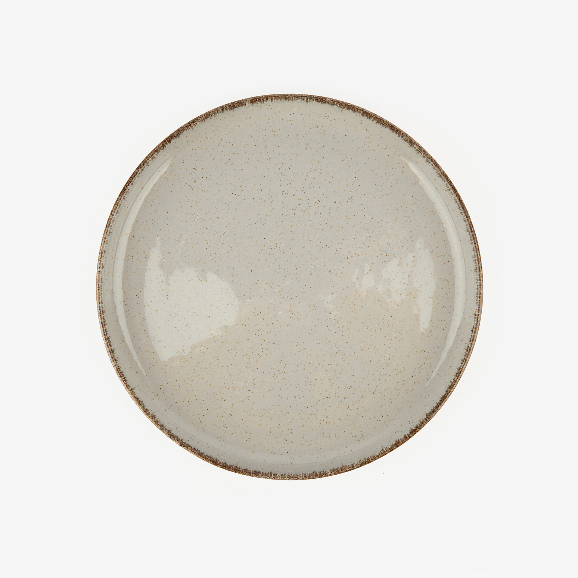 Plato de postre de porcelana gris Olite &Oslash;19cm