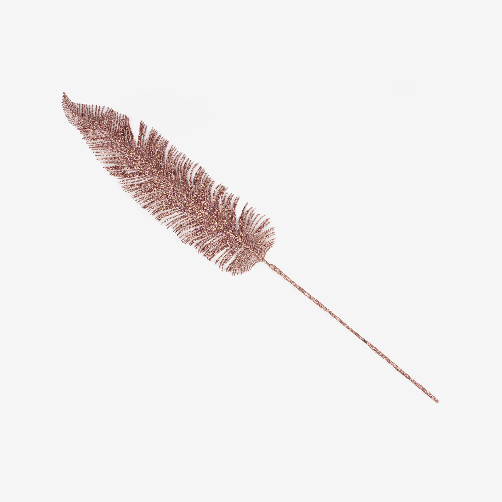 Rama helecho artificial rosa lentejuelas