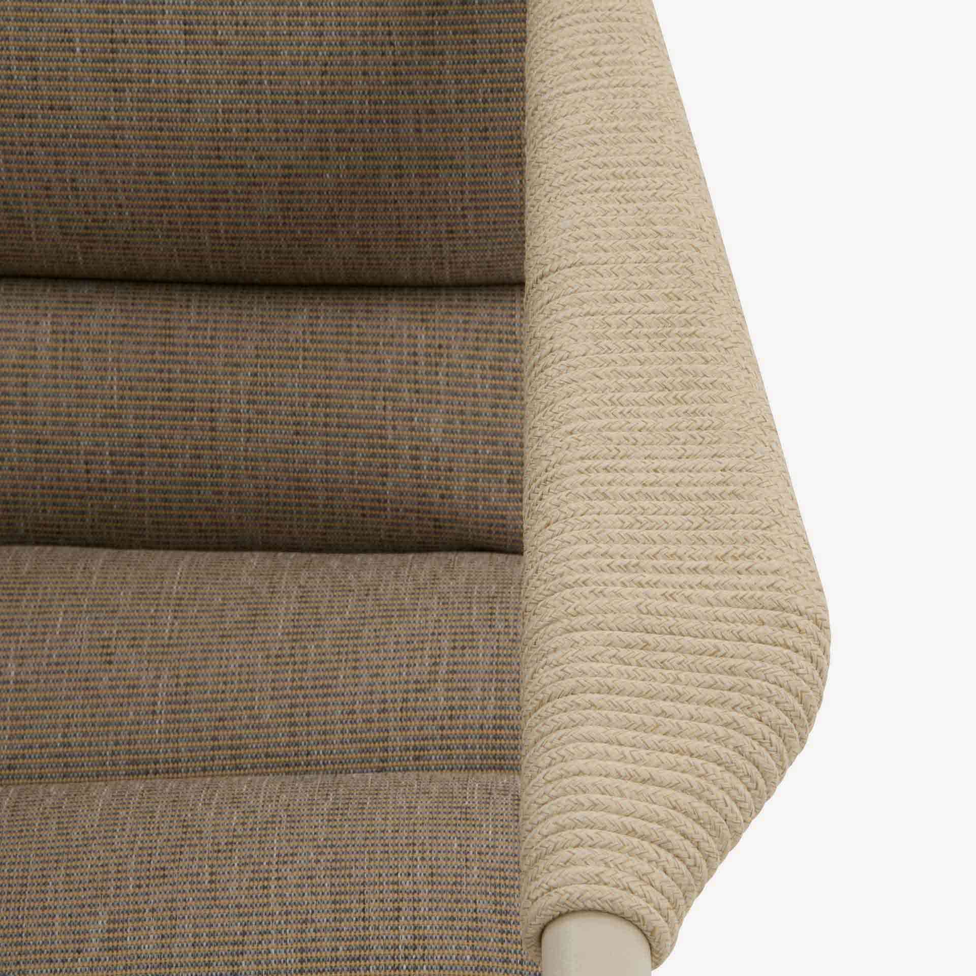 Conjunto de jard&iacute;n para 4 personas de acero crema Solani