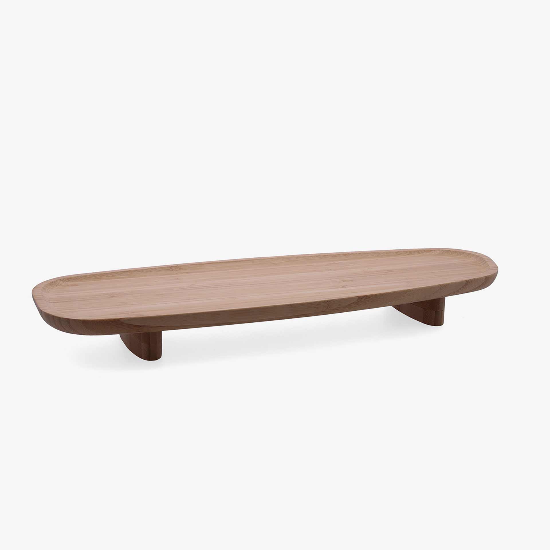 Tabla de servir de madera con patas 45x15,5x5cm Bambu