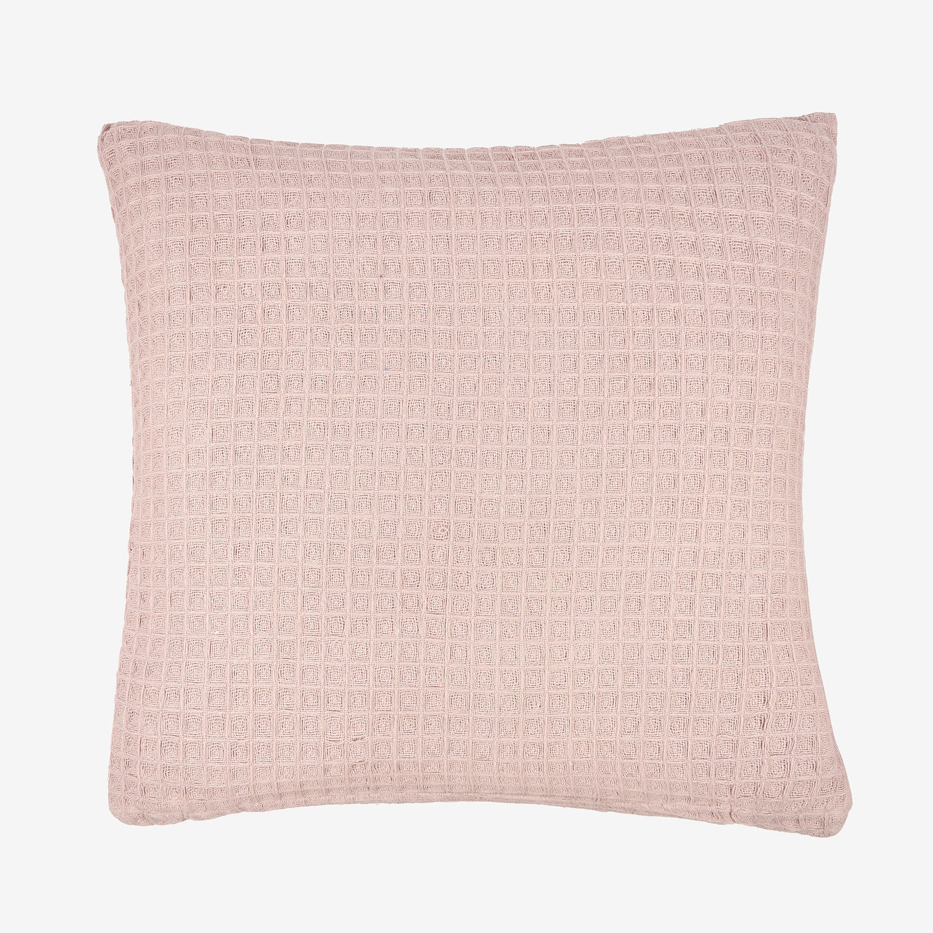 Cojín de algodón lila Waffle 45x45cm