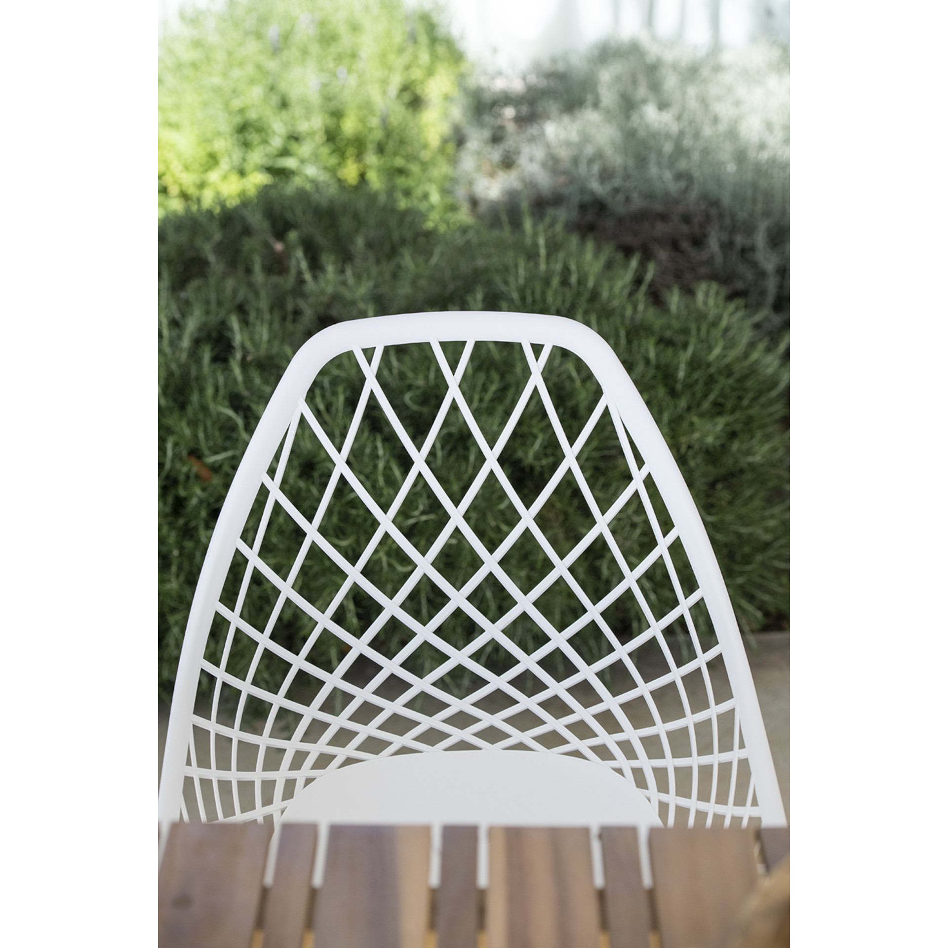 Silla de de comedor blanca Cascais 48x54x82 cm