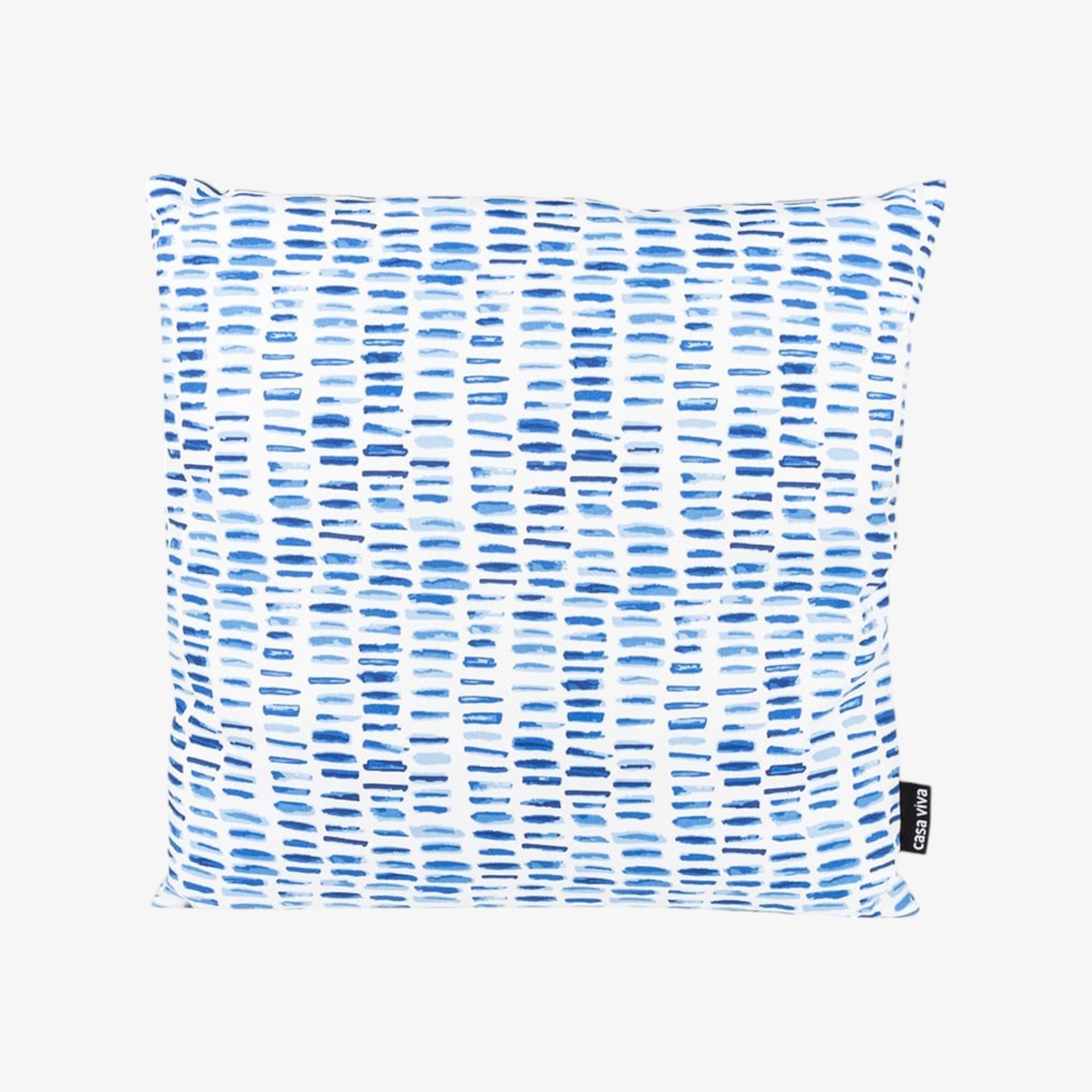 Cojín de exterior azul y blanco 43x43cm