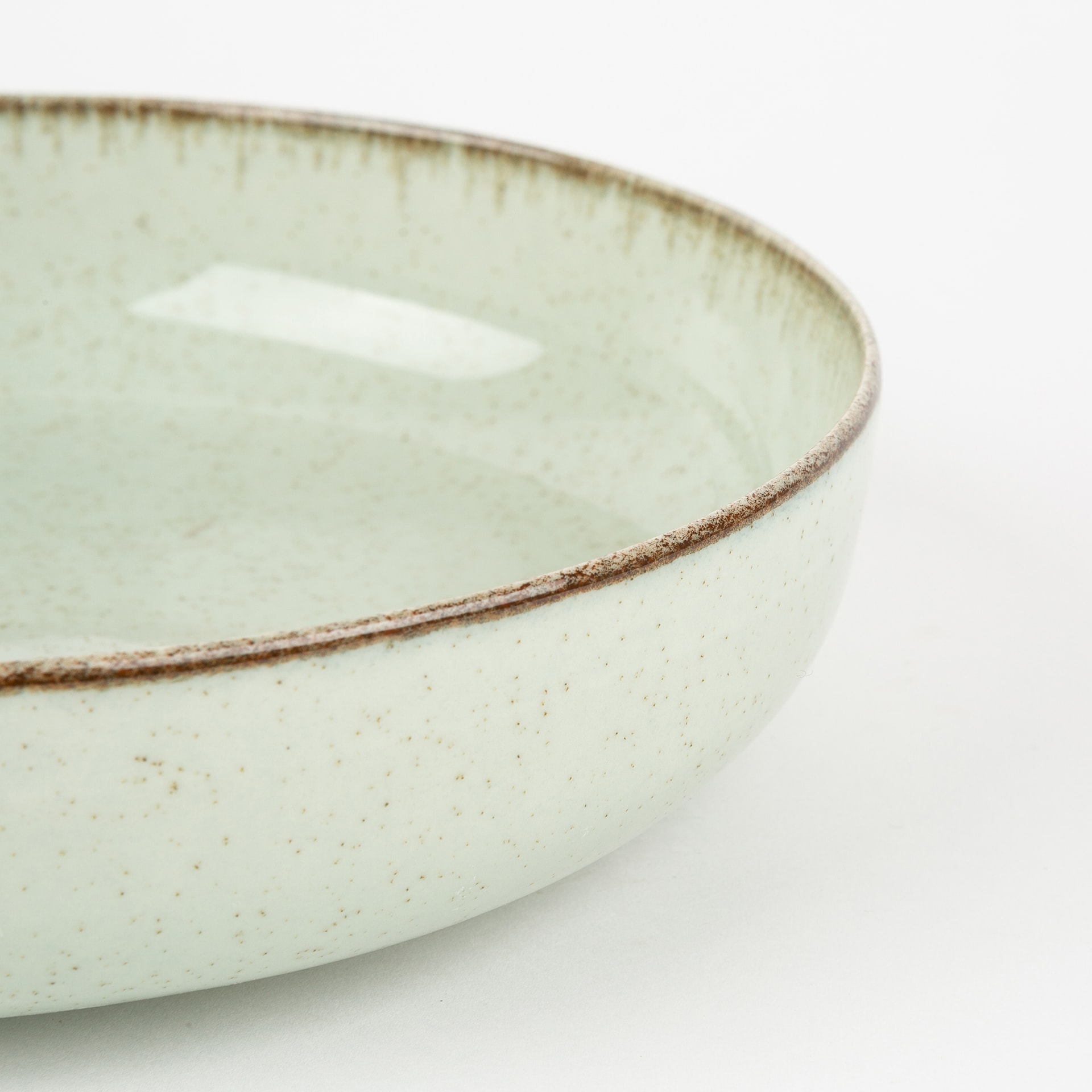 Vajilla de 12 piezas de porcelana verde Olite