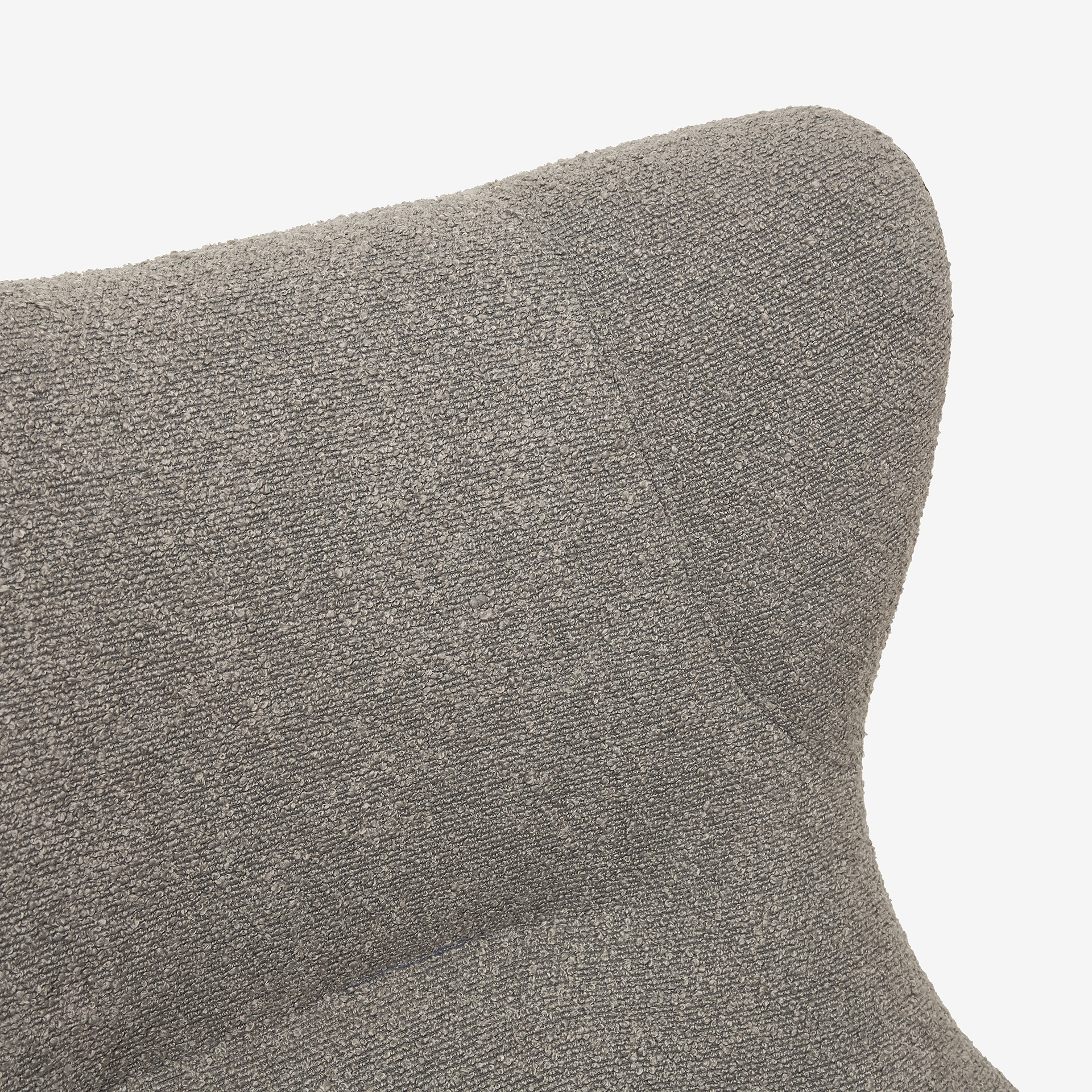 Butaca giratoria gris con puf Brida 86x80x102cm Clau&Chloe