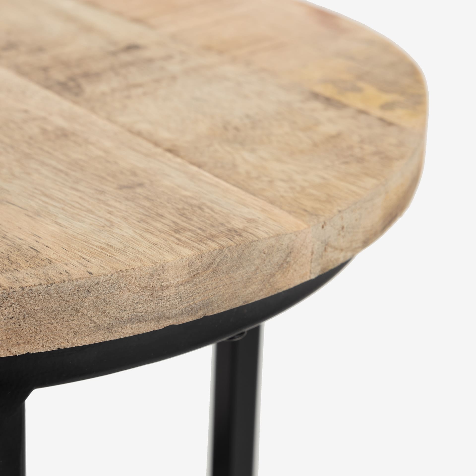 Mesa auxiliar de madera de mango Tebas &Oslash;31x29cm