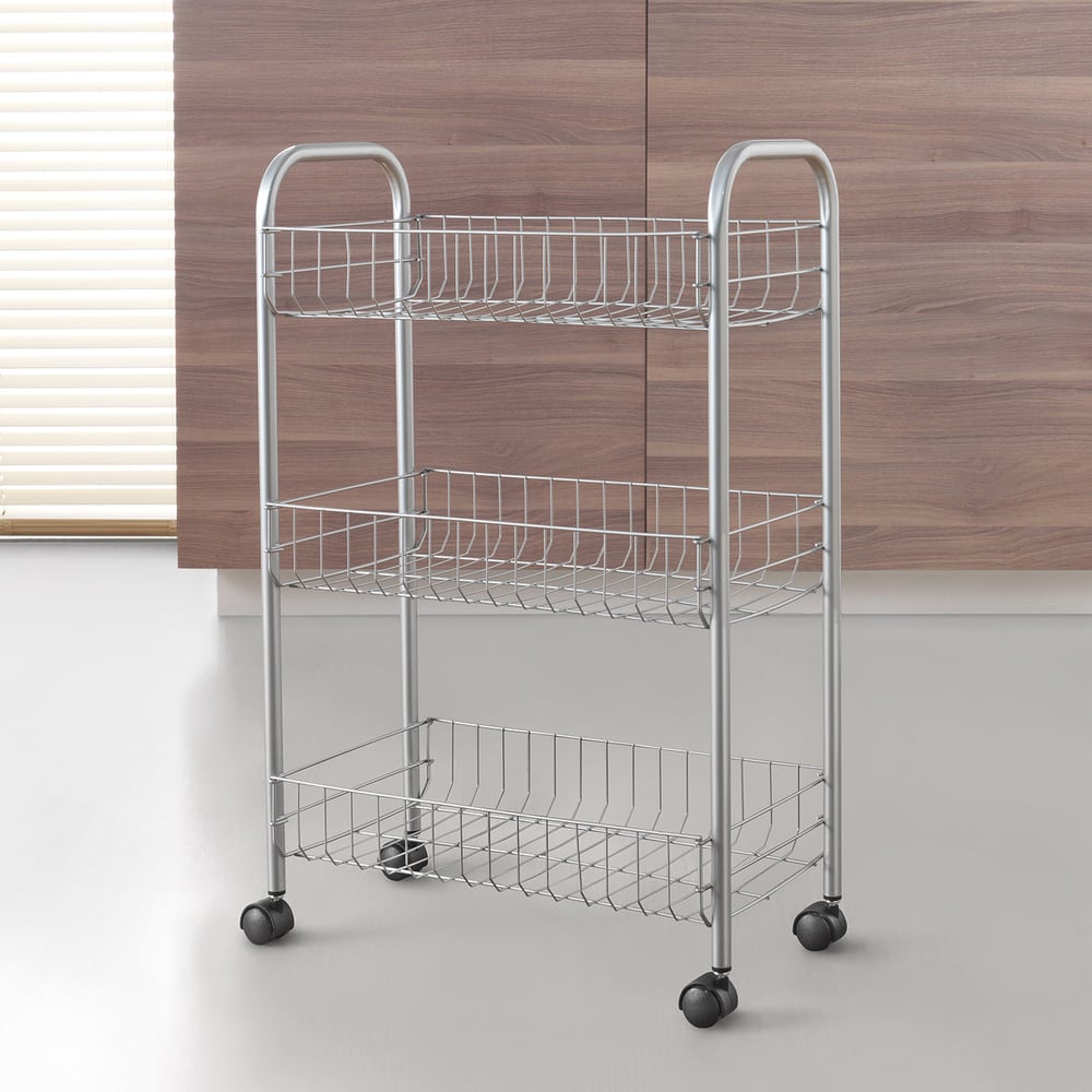 Carro de metal con 3 estantes Akila 41x26x64cm