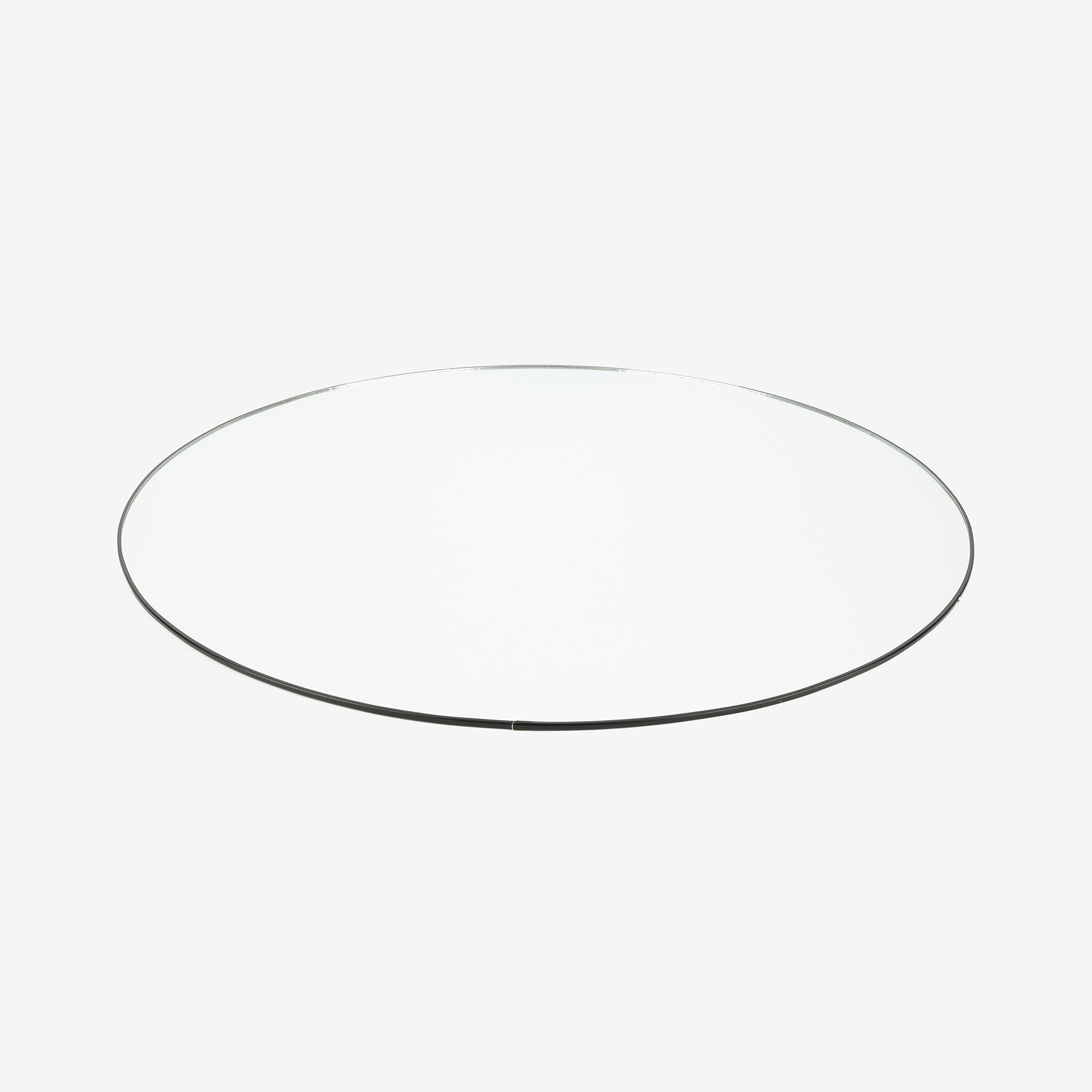 Espejo de pared redondo de metal negro Ø55cm