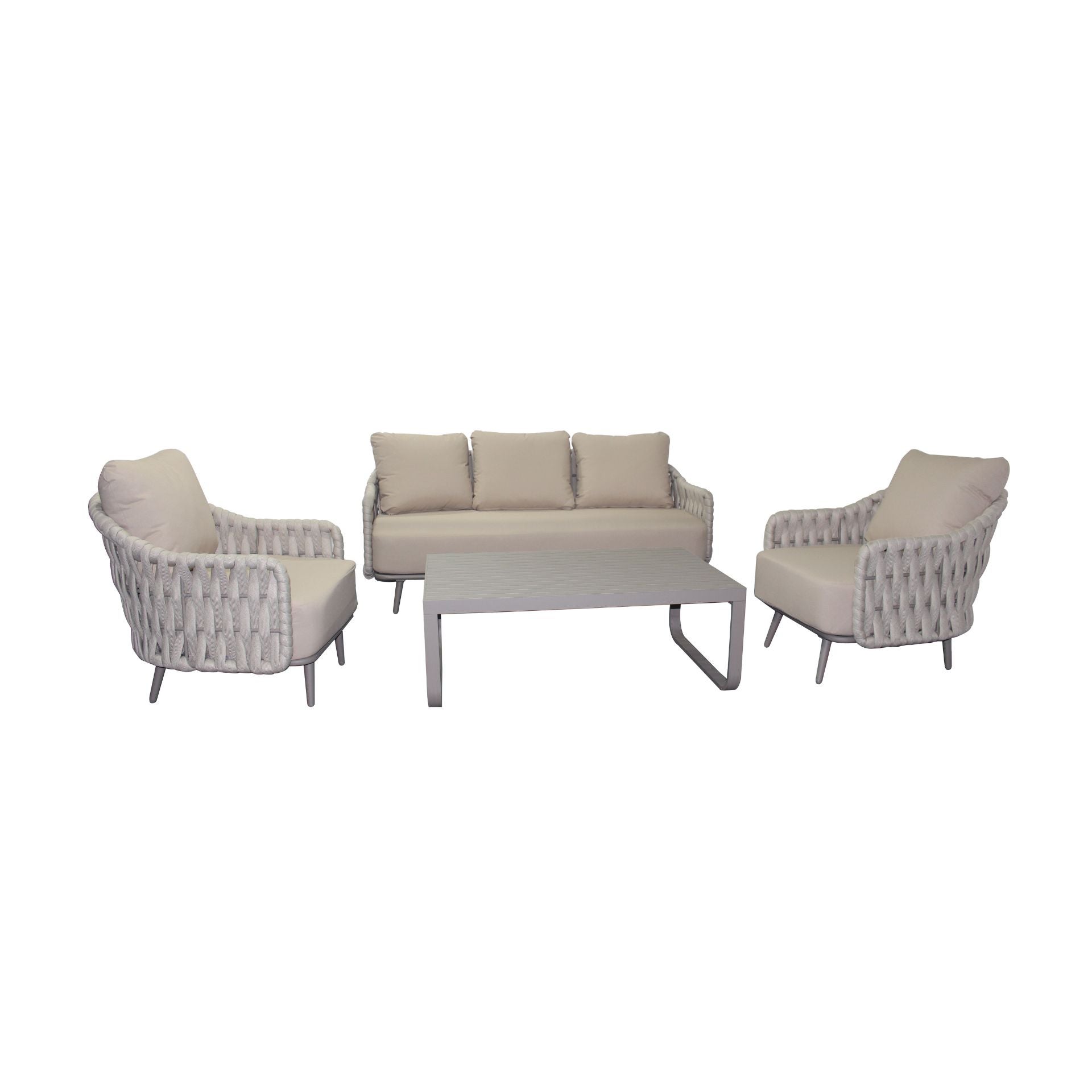 Set de jard&iacute;n de 4 piezas de aluminio Icaria
