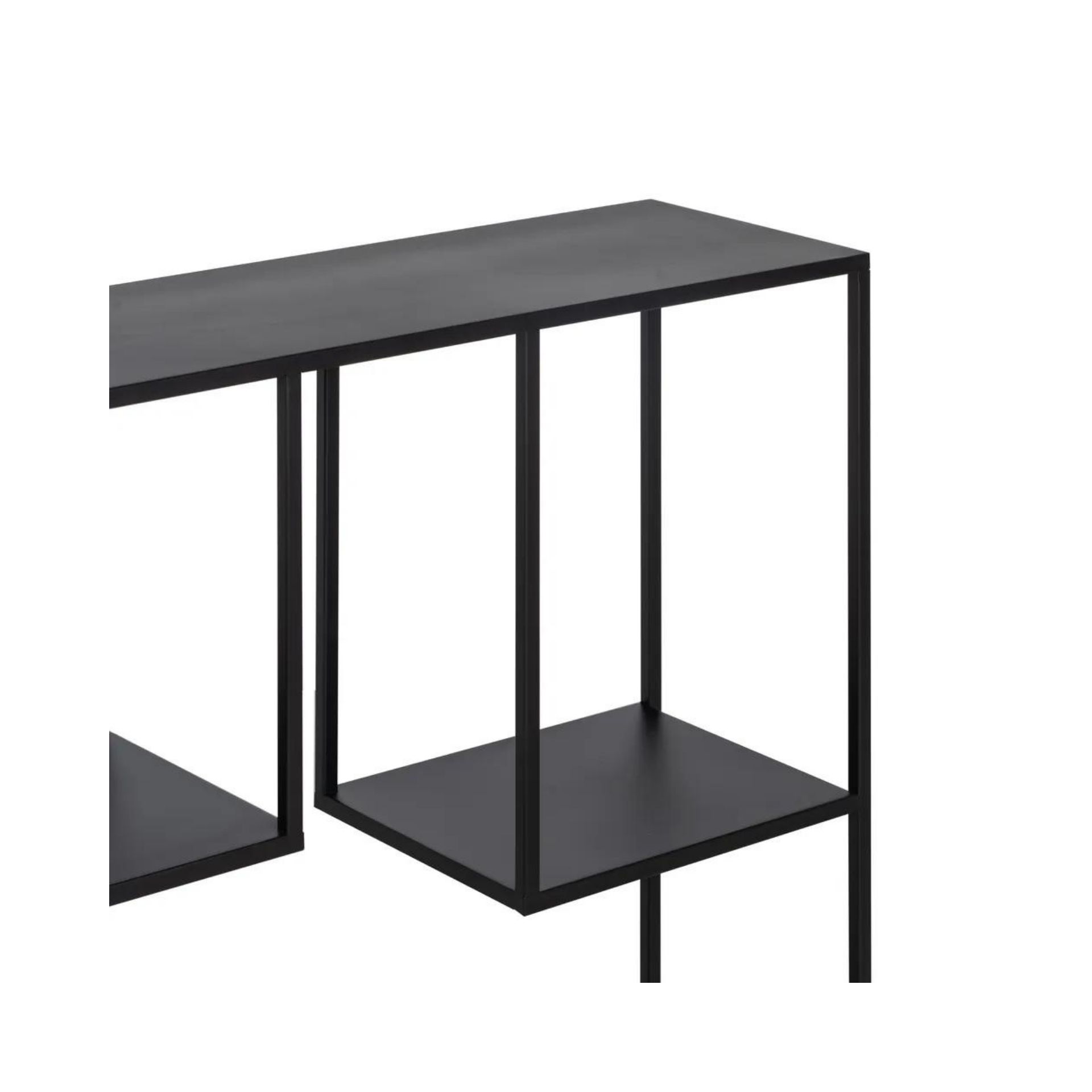 Consola de metal negro Calista 100x26x75cm