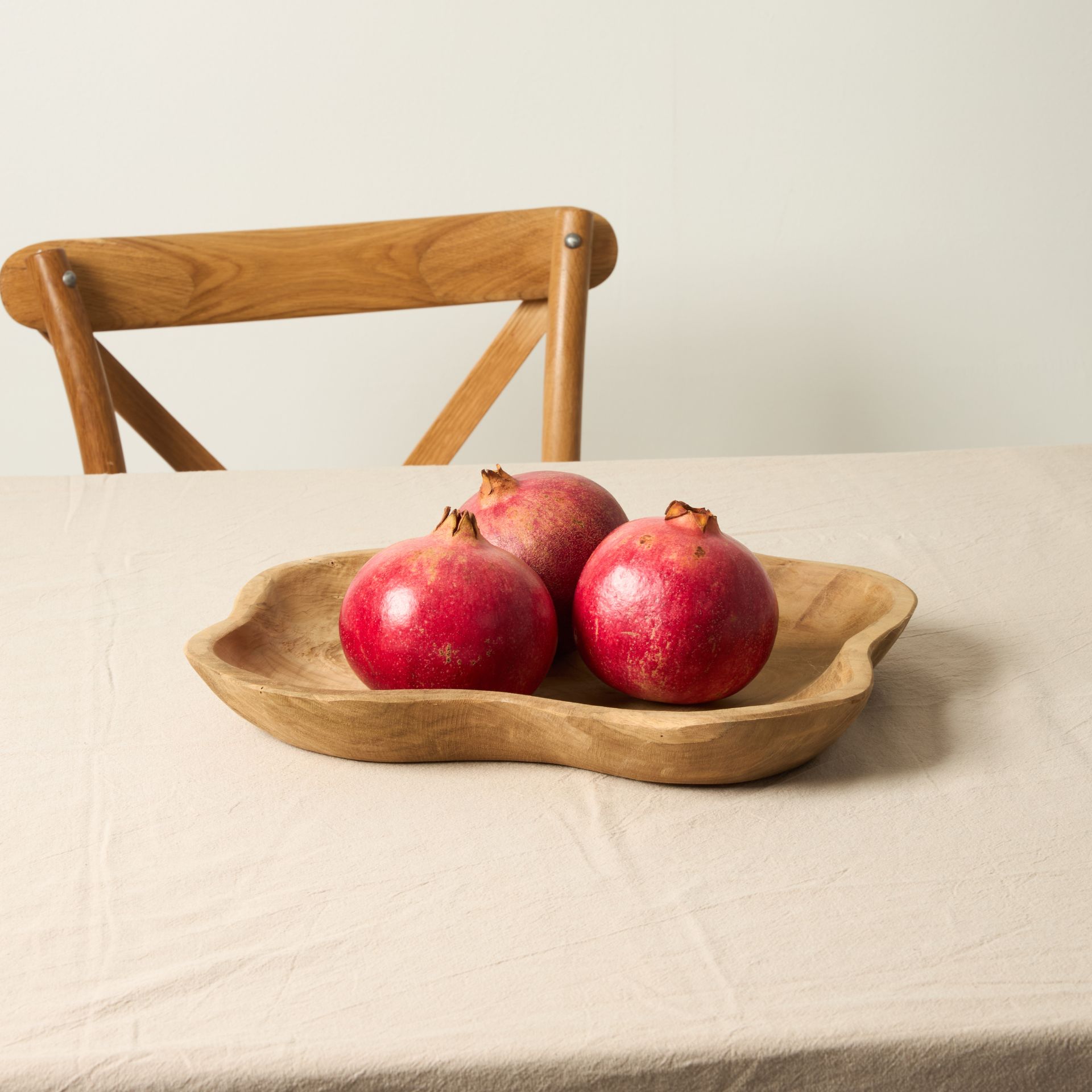 Centro de mesa de madera de teca