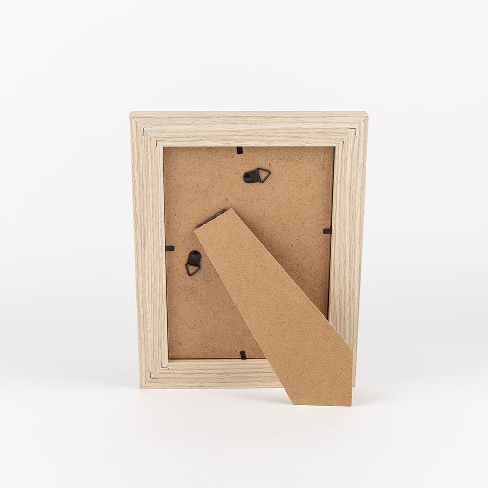 Marco de fotos blanc y natural 13x18cm